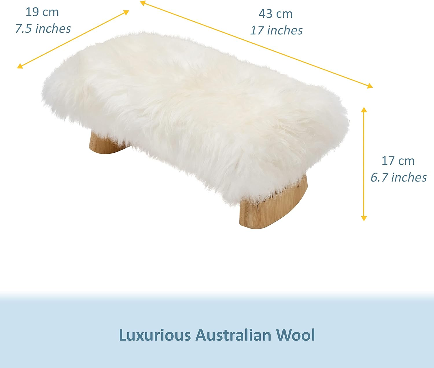 Meditation Bench Luxury Genuine Sheepskin Seat Cover Meditate Deeper & Longer in Pure Comfort - Mindful Prayer Kneeler - Unique Ergonomic Design Supports Back and Knees to Bring Health & Wellbeing image number 6