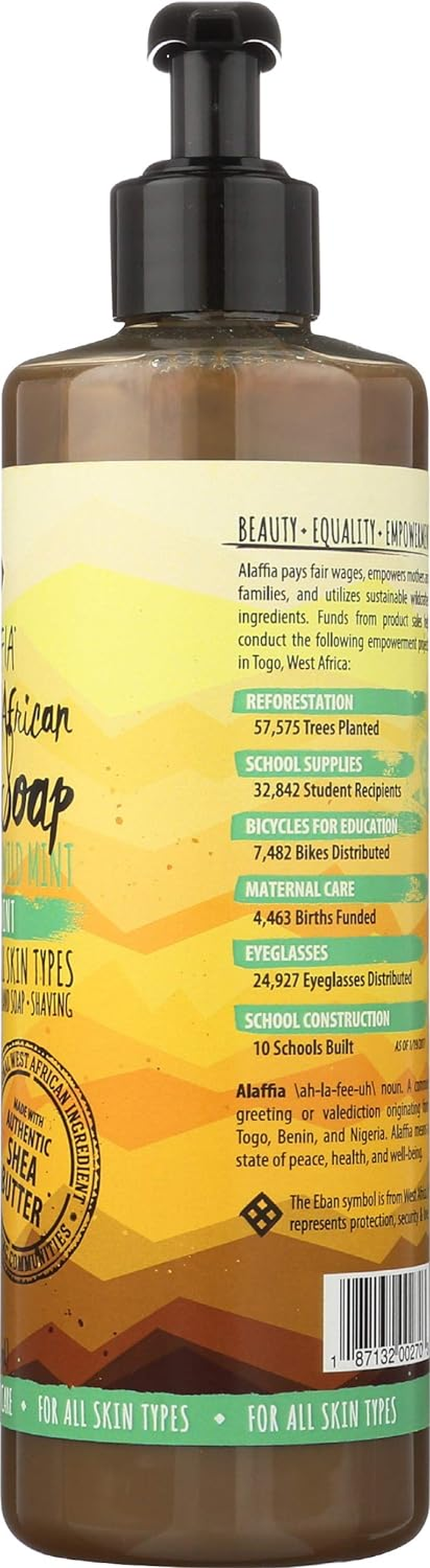 ALAFFIA African Black Soap Peppermint , 475Ml image number 4