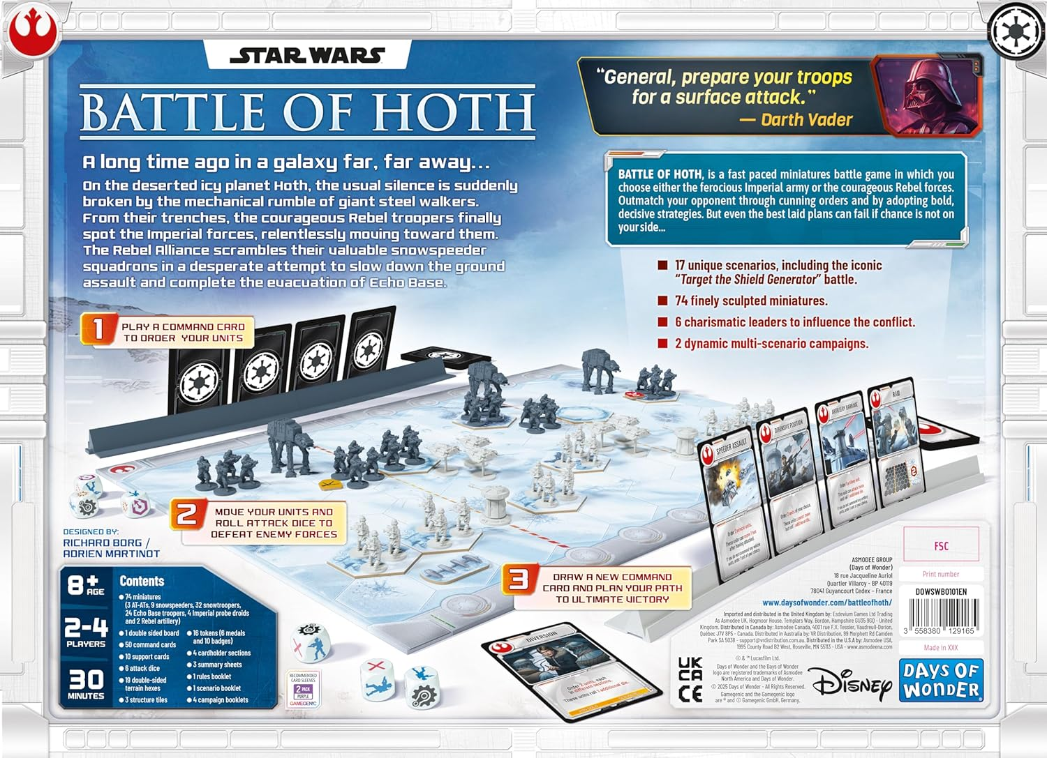 Asmodee | Days of Wonder | Star Wars Battle of Hoth | Board Game with Campaign Mode | 2-4 Players, Ages 8+ image number 2