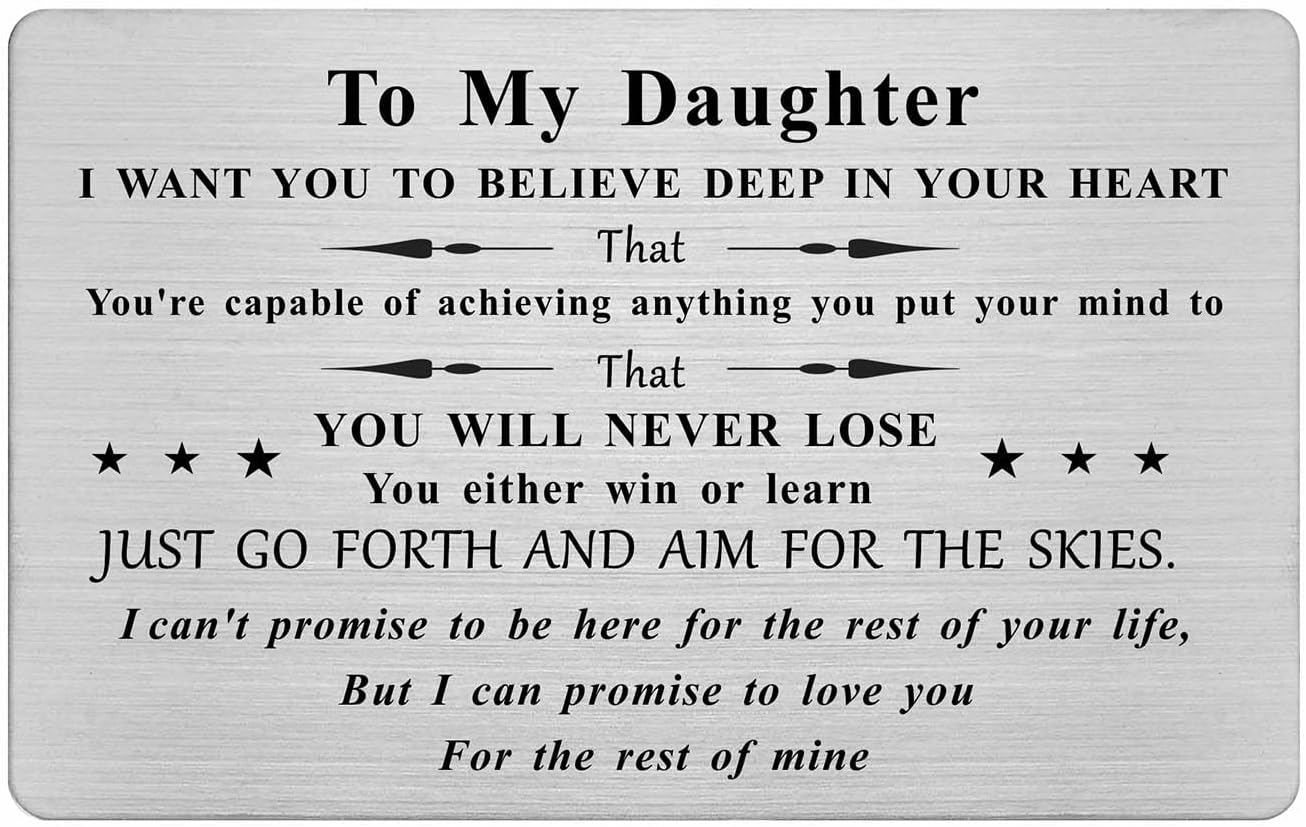 To My Daughter Wallet Card from Mum, I Love My Daughter Gift, My Daughter Gifts image number 2