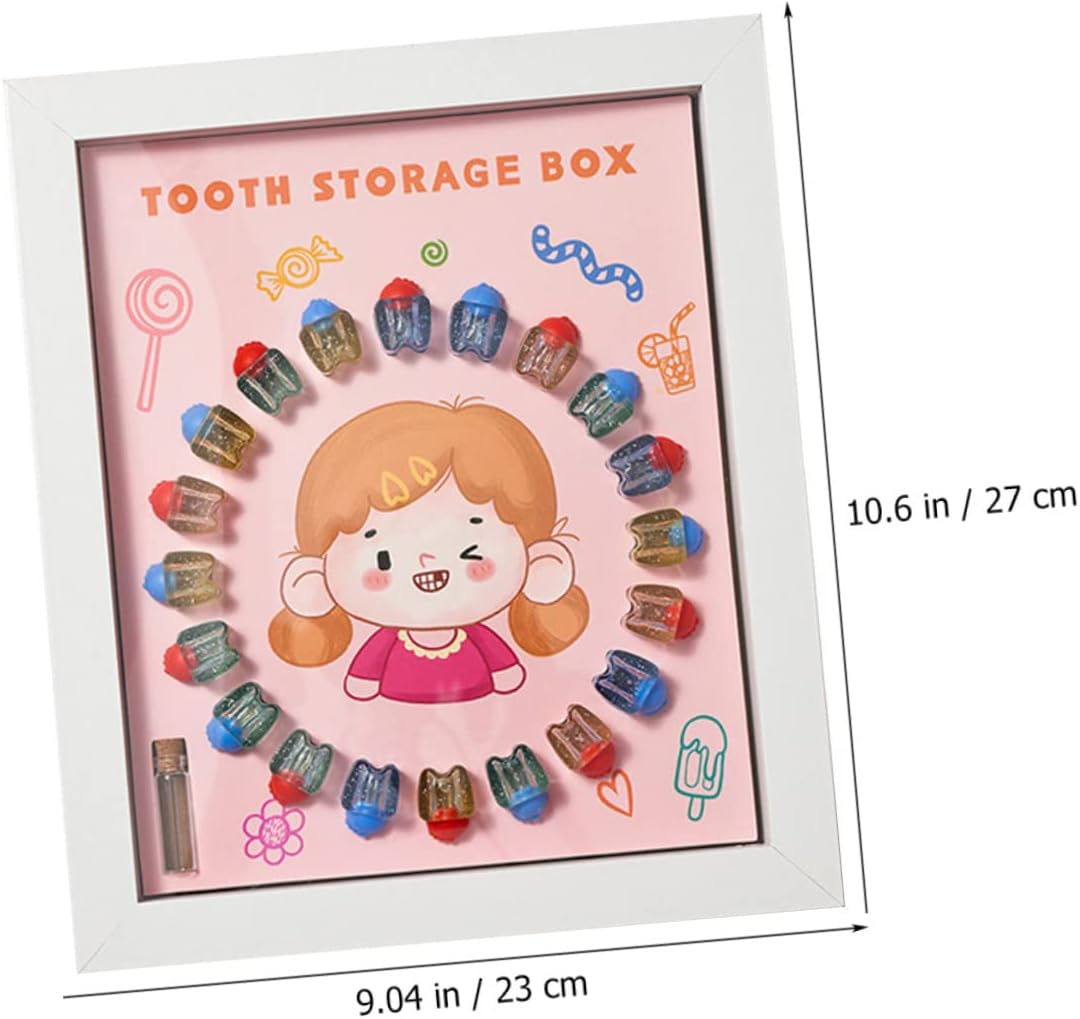 Baby Tooth Collection Box and Keepsake Case for Kids Crystal Material Photo Frame Deciduous Teeth Holder Suitable for And image number 5