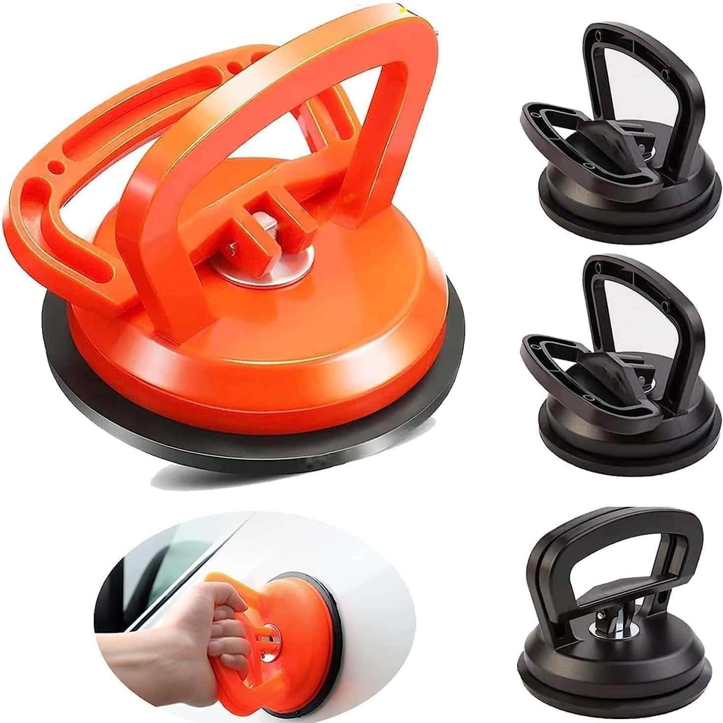 4Pcs Suction Cup Dent Puller Kit, Powerful Car Dent Repair Kit, Car Dent Removal Kit, Dent Remover Tool for Car Dent Repair, Glass, Screen, Mirrors, Tiles Lifting and Objects Moving image number 5