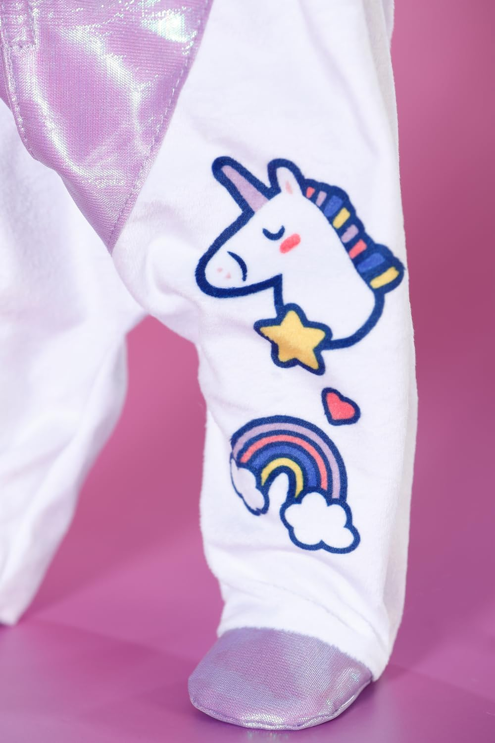 BABY Born Unicorn Onesie with Hoodie, Embroidery, and Sparkling Details for 43Cm Dolls, 838266 Zapf Creation image number 1