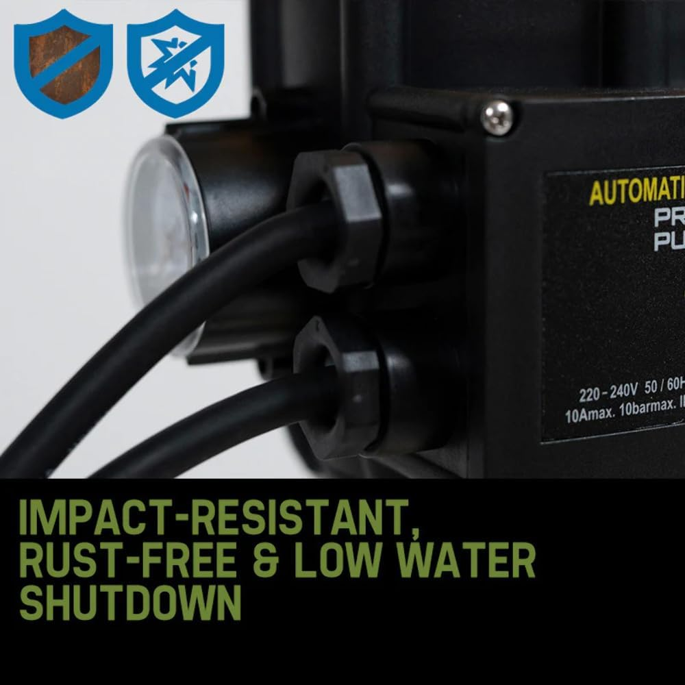 Protege PWC-40B Ultra Series 3.15HP 2350W Water Pump with Controller, Hose Connectors & Accessories image number 3