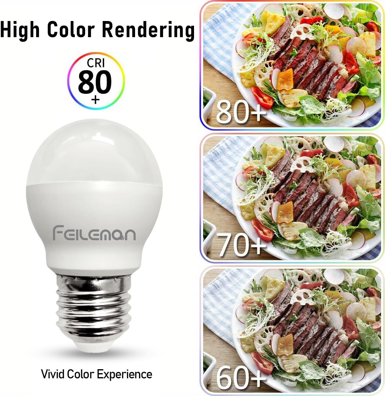 E27 LED Light Bulbs P45/G45 Super Bright 8W Replaces (70W Incandescent Bulb) 880LM 2700K Warm White 360 Degree Light Angle 240V Light Bulb Spherical Energy Saving Lamp 6Pack image number 4