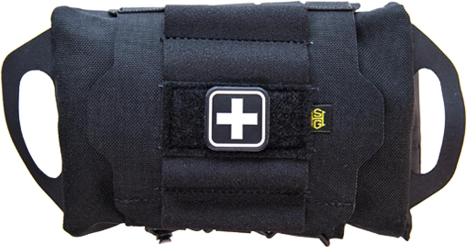 High Speed Gear Reflex IFAK System | Roll and Carrier | Medical Supply Holder (Black)