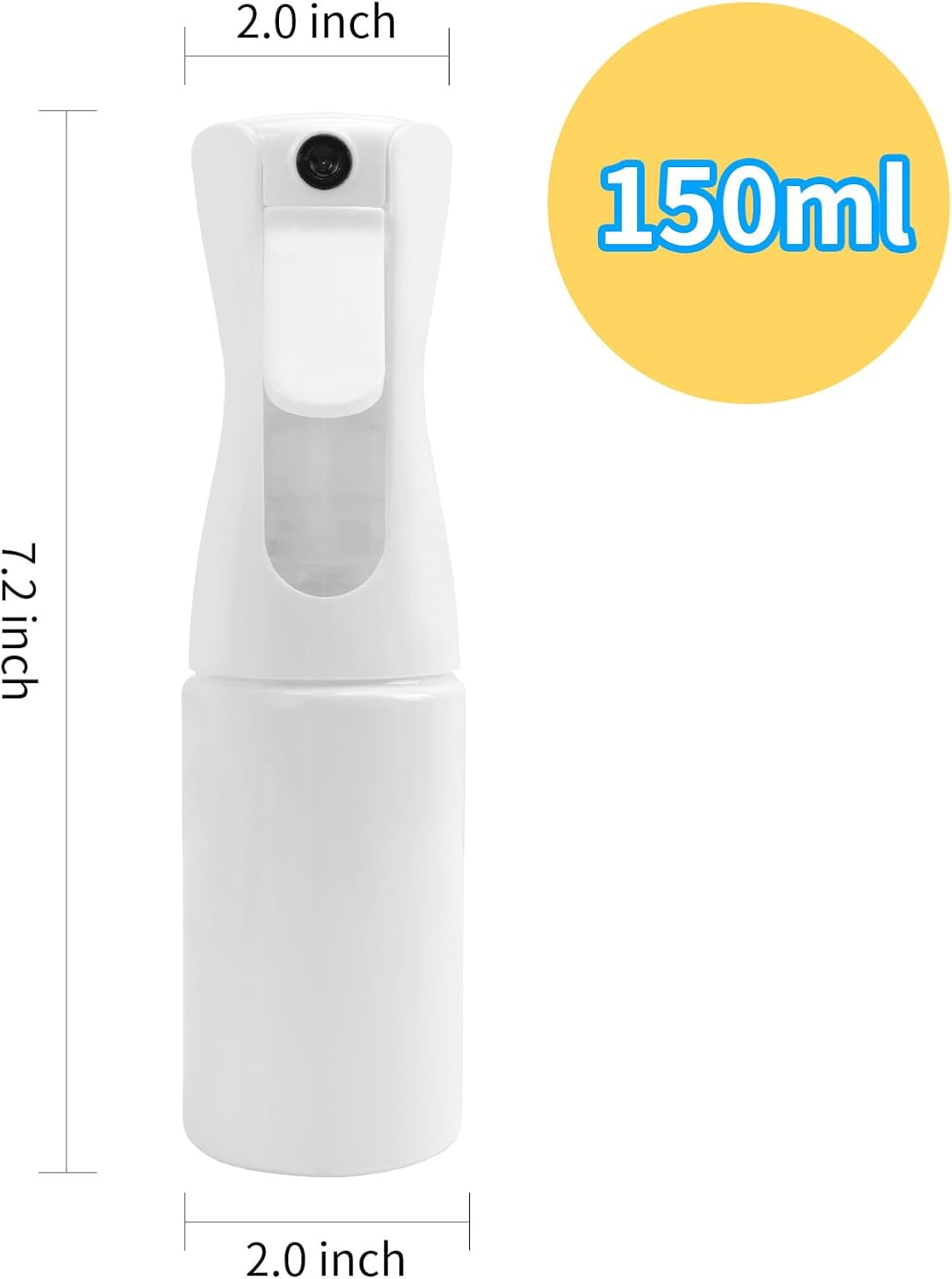 Spray Bottles Continuous Water Sprayer for Hair Reusable Beauty Spray Bottle for Hairstyling, Cleaning, Salon, Plants, Scents & More (1Pcs White 5OZ) image number 2