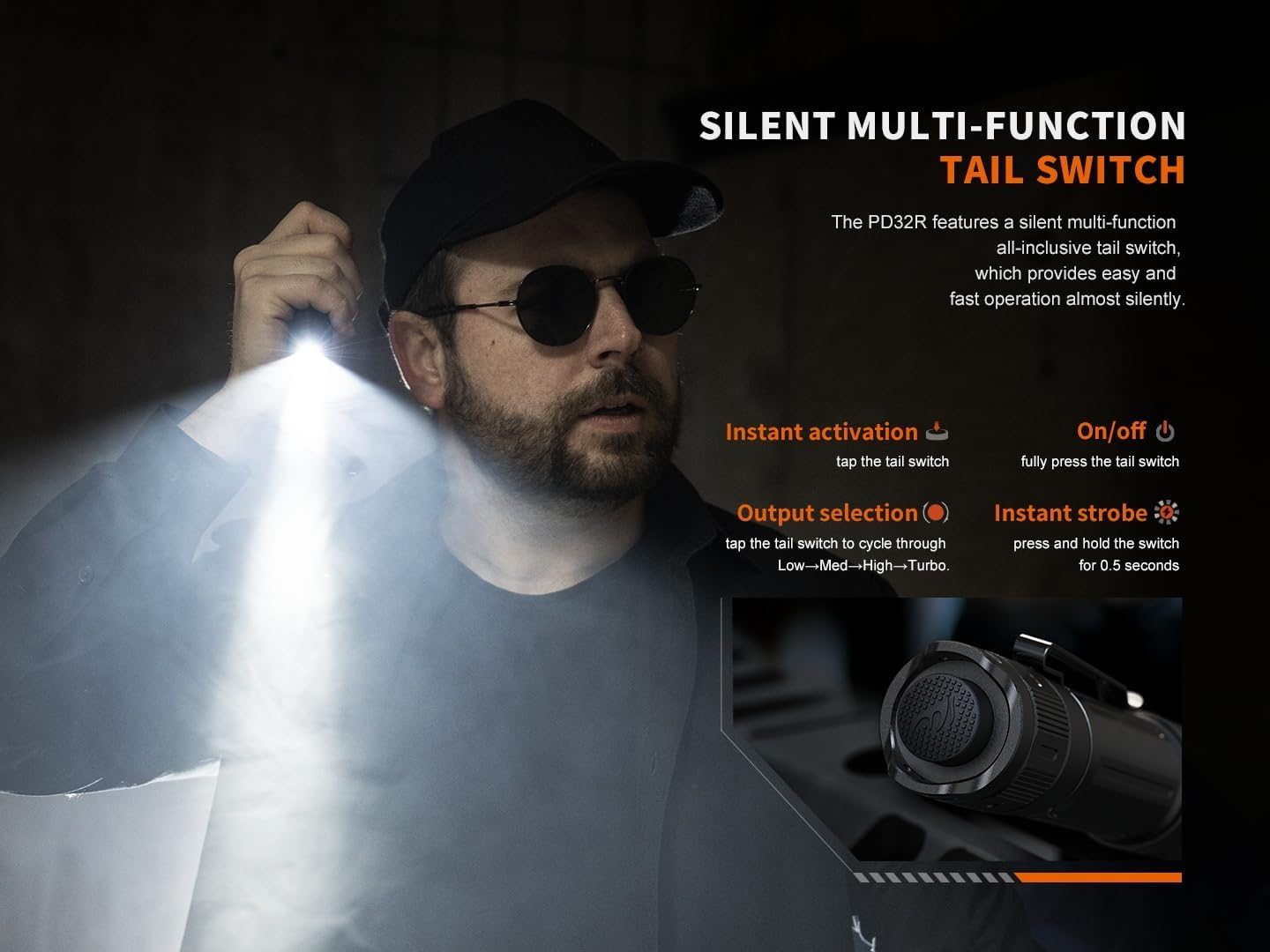 Fenix PD32R Rechargeable Flashlight - Flashlights High Lumens 1400 Camping Light Crafted Aluminum - Waterproof LED Flashlight for Camping, Outdoor, Emergency, & Everyday Flashlights