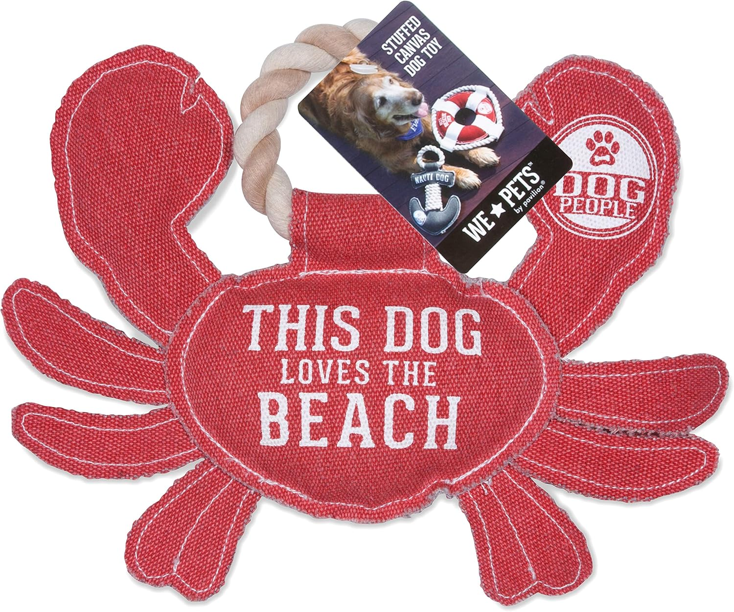 Pavilion Gift Company This Dog Loves the Beach, 67643, Polyester, Red, 11 Inch image number 2