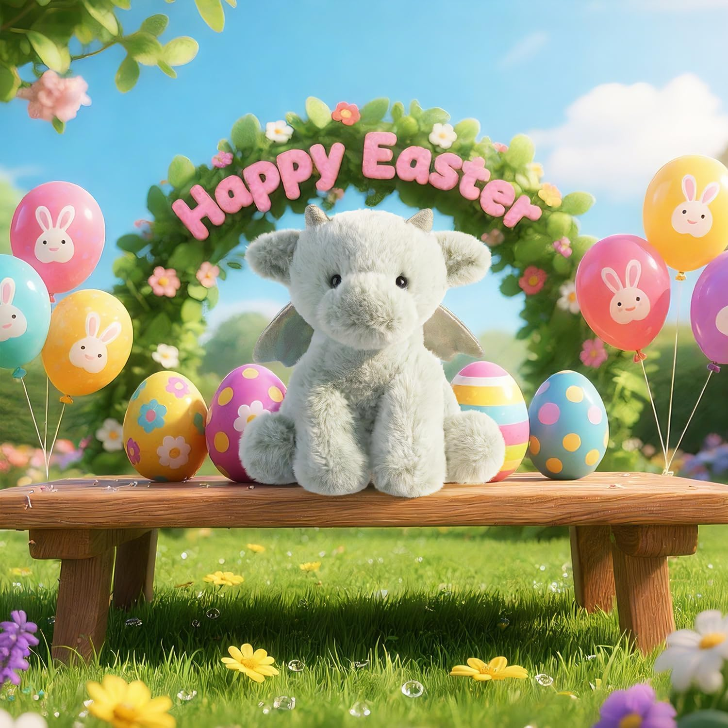 Apricot Lamb Toys Plush Green Plush Dragon Stuffed Animal Soft Cuddly Perfect for Child （Green Plush Dragon，8 Inches image number 5