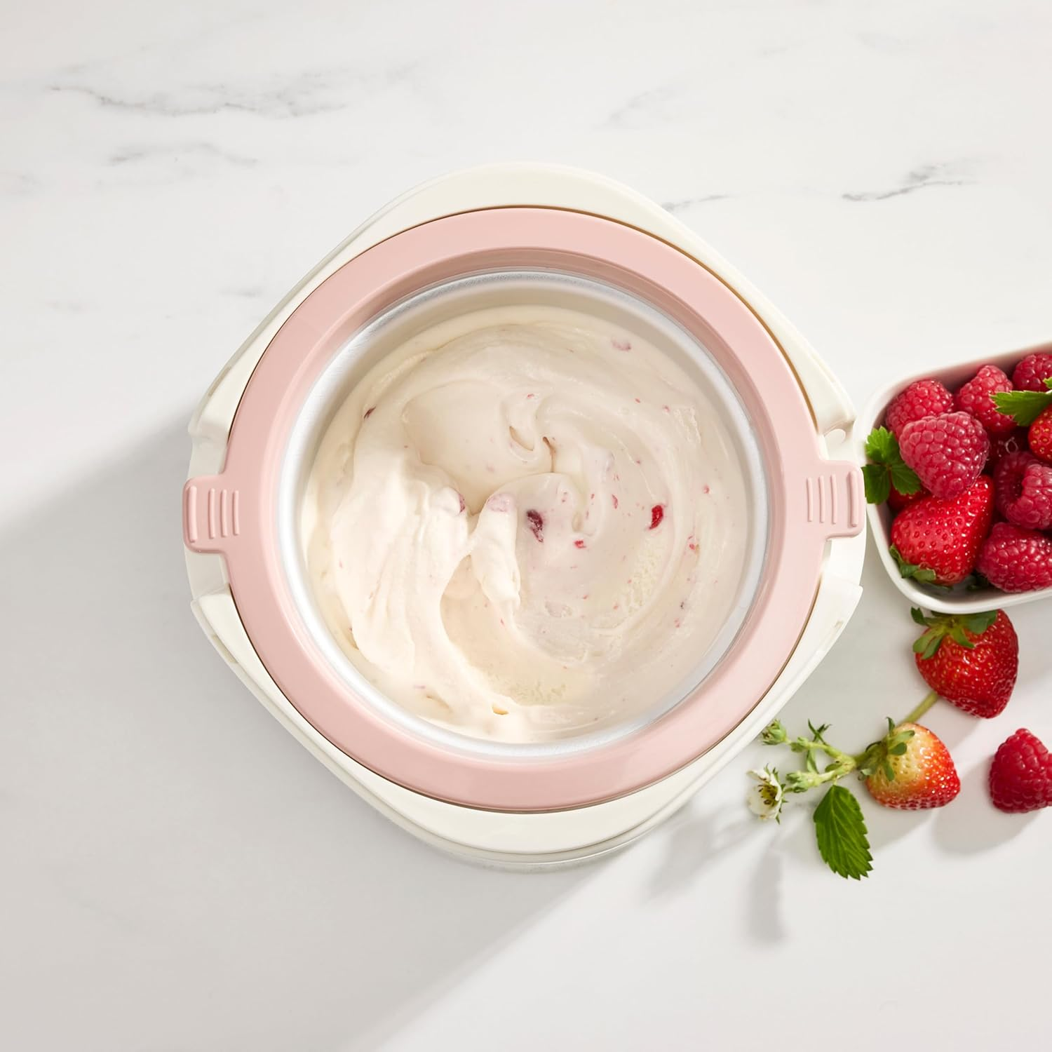 Davis & Waddell Digital Ice Cream Maker Cream 1.4L 18.8X18.8X21.6Cm - Easy Homemade Desserts, Fast Freezing, Digital Display for Ice Cream Sorbet and Gelato Making at Home image number 4