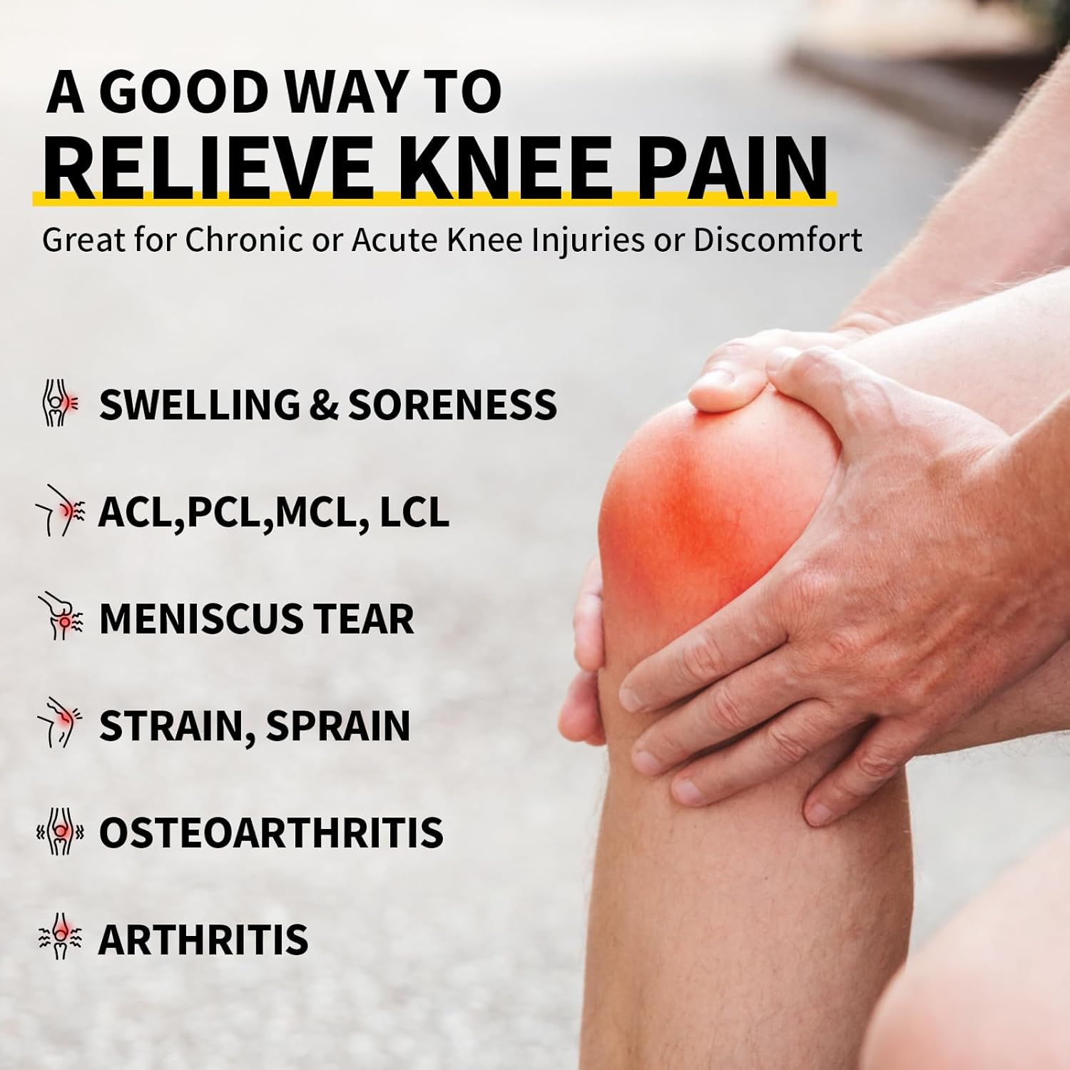 CAMBIVO 2 Pack Knee Brace, Knee Compression Sleeve Support for Men and Women, Running, Hiking, Arthritis, ACL, Meniscus Tear, Sports, Home Gym