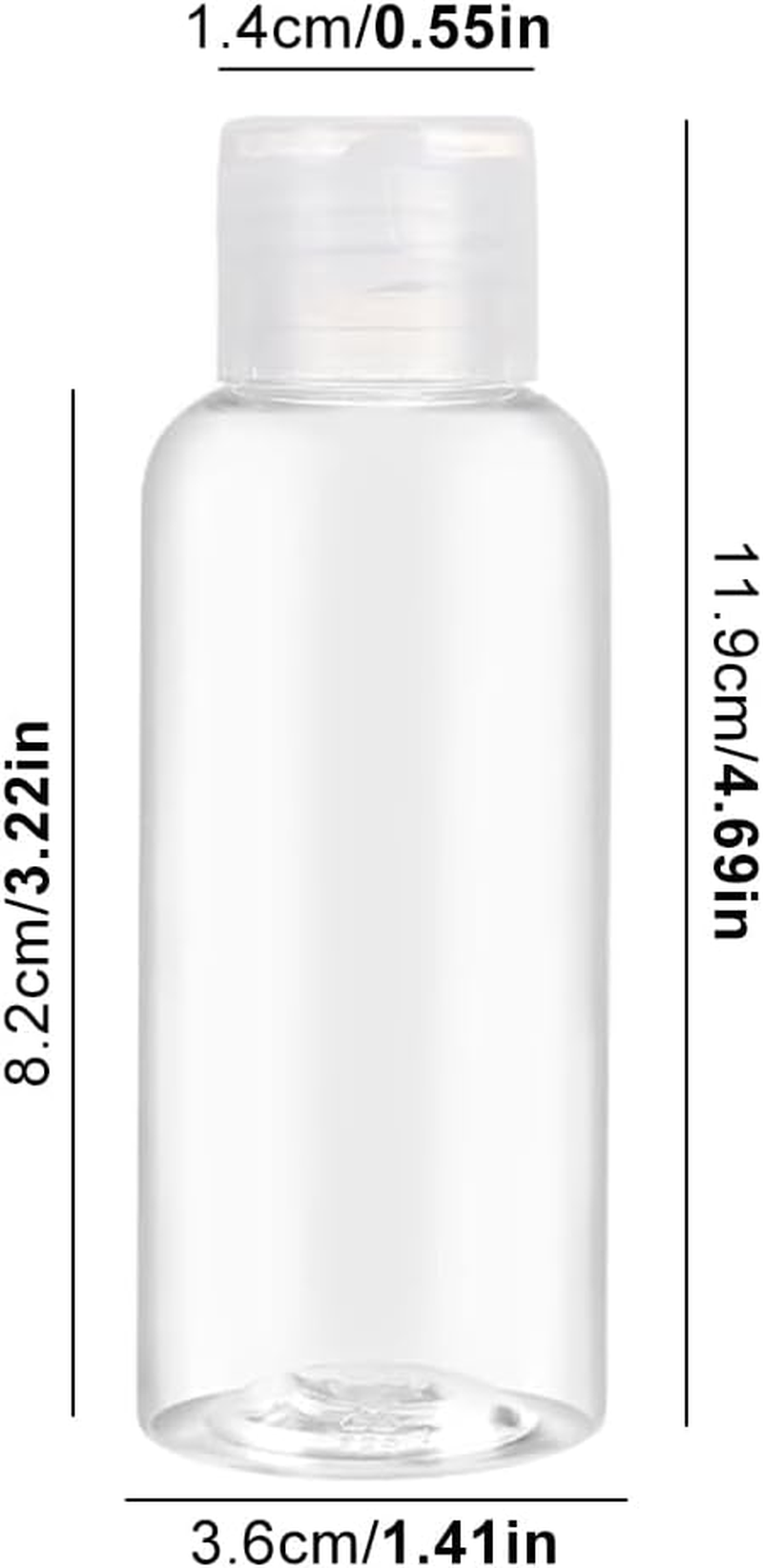 5 Pcs Travel Bottles Leak Proof Refillable Squeezable Travel Size Containers for Toiletries Essential Shampoo Hair Conditioner Body Lotion Bath Shower Gel(Color:Clear) image number 3