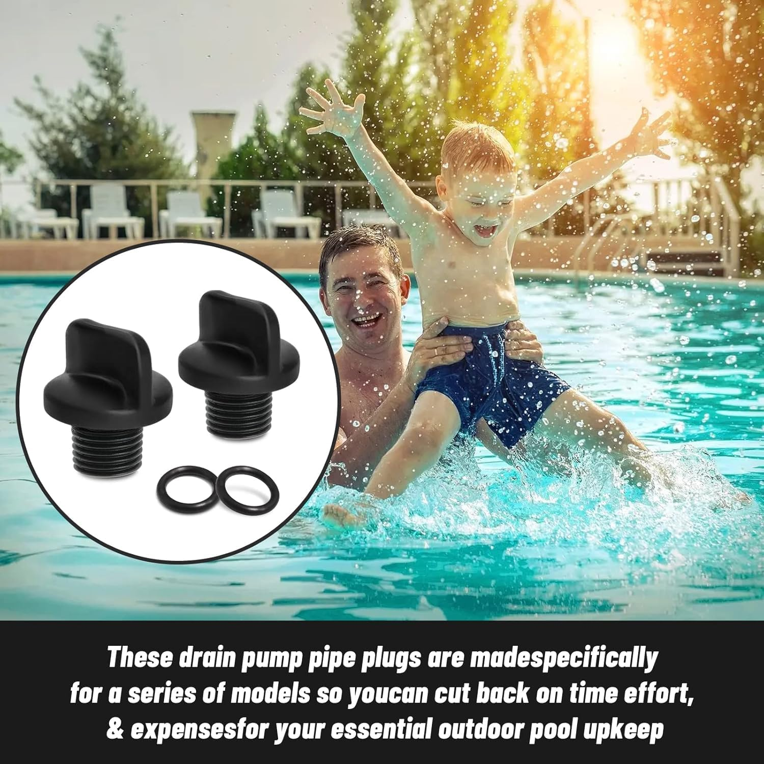 3Pcs R0446000 Drain Plug with 3 O-Rings, Heavy Duty Pool Pump Pipe Gasket & Spa Heater Drain Replacement Parts, Compatible with Zodiac Jandy Filter Pumps & Polaris image number 6