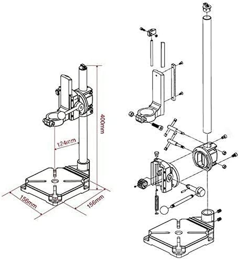 AOOK Floor Drill Press/Workstation - Rotary Tool Stand with 90&deg; Rotating Fixed Frame