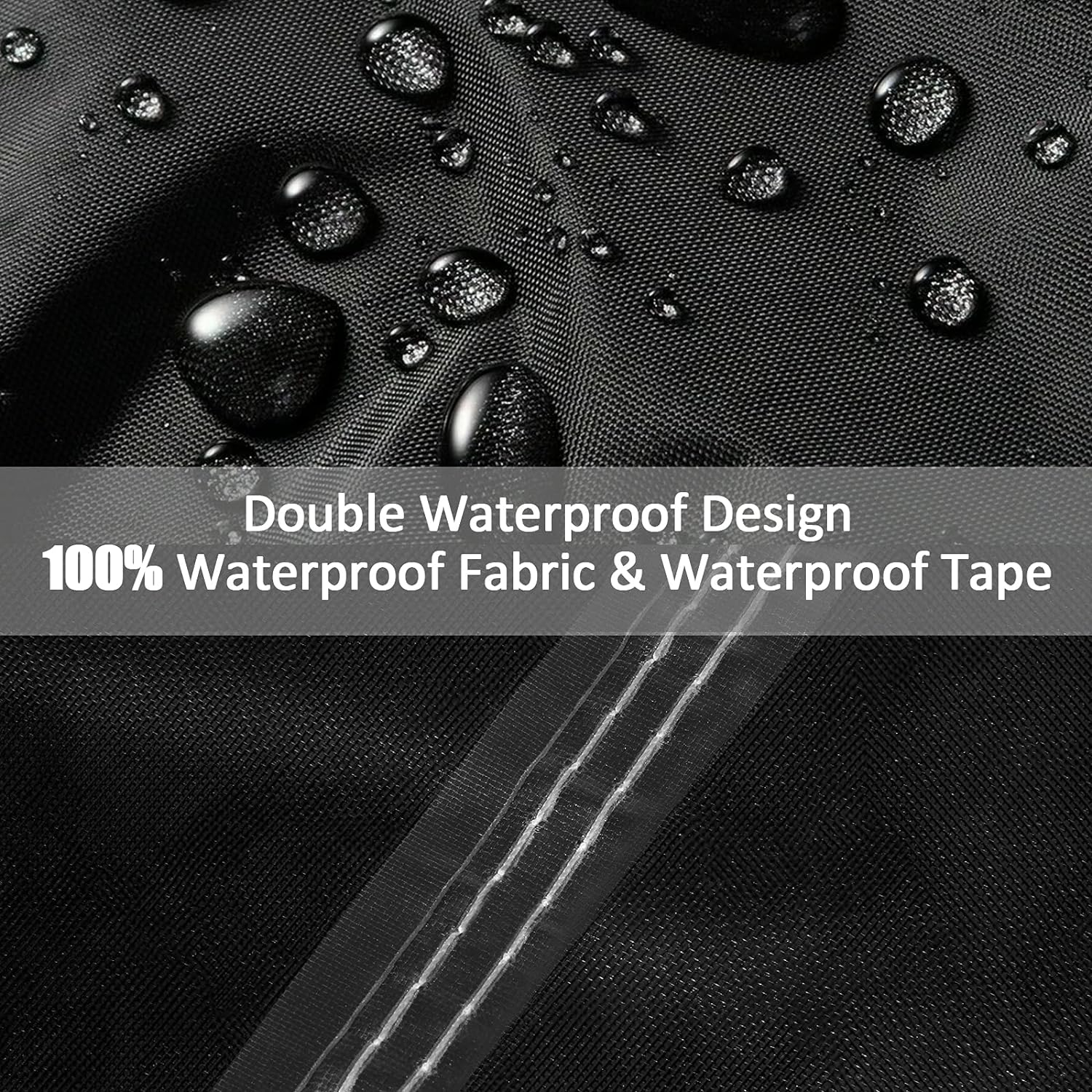 GEMITTO 7/8/9 Ft Pool Table Cover, Waterproof Billiard Cover Polyester Fabric for Snooker Billiard Table (102X53X32In) image number 2