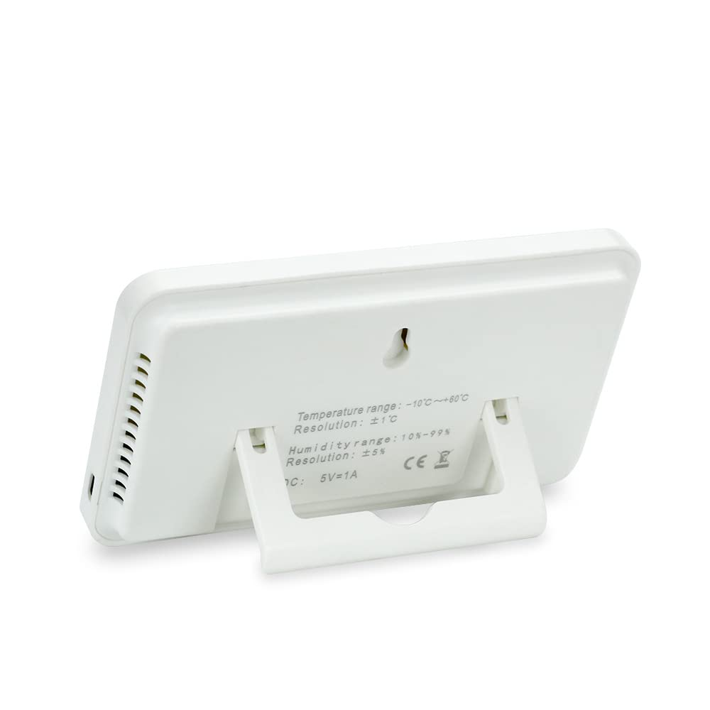 Yasao Comfort Temperature and Humidity Monitor, Comfort Temperature and Humidity Clock Digital Hygrometer Indoor Thermometer Humidity Monitor Calendar Smart Home with LCD Screen image number 3