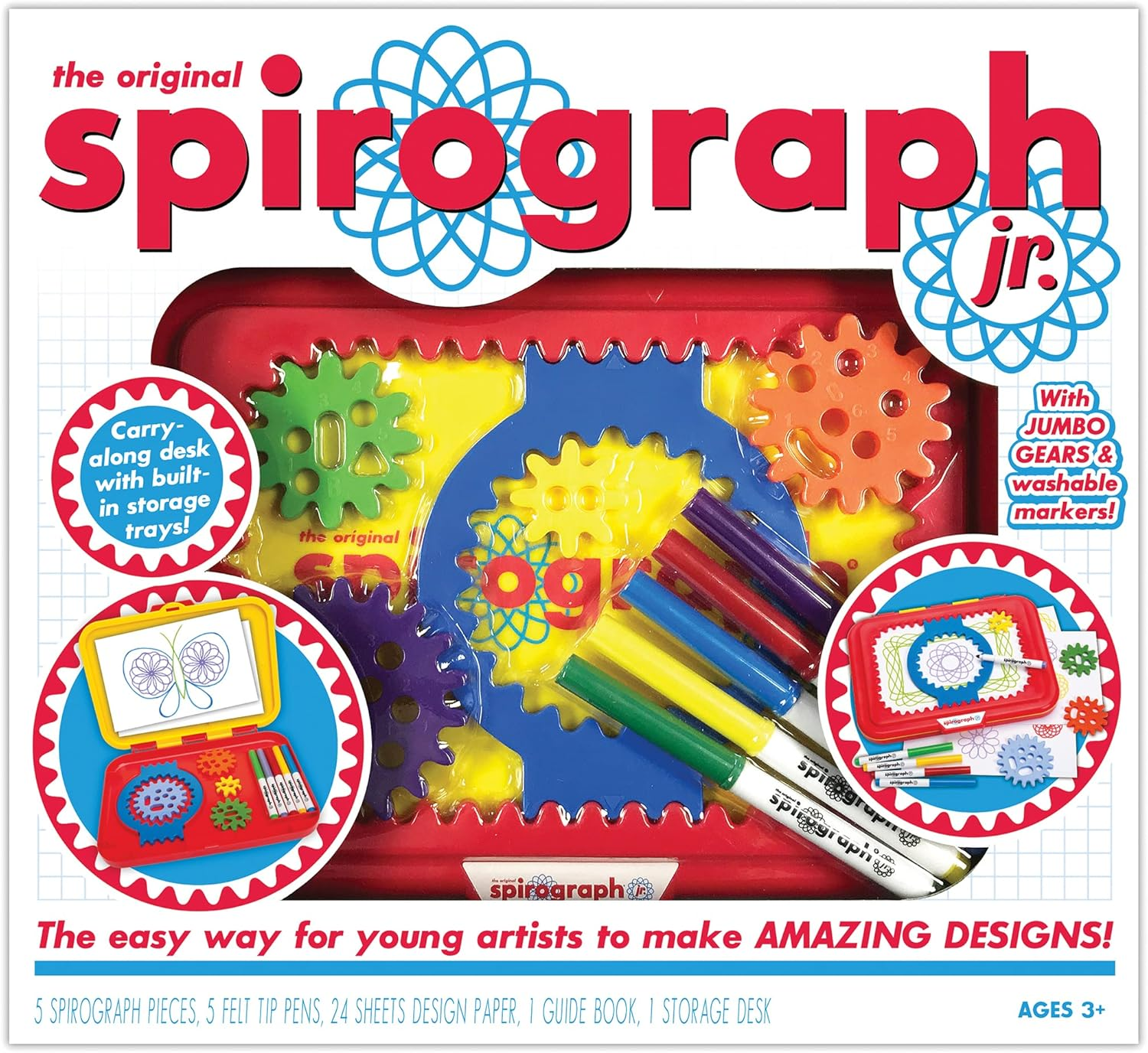 Goliath Far East | Spirograph Junior | Drawing Kit with Jumbo Gears | Ages 3+ image number 3