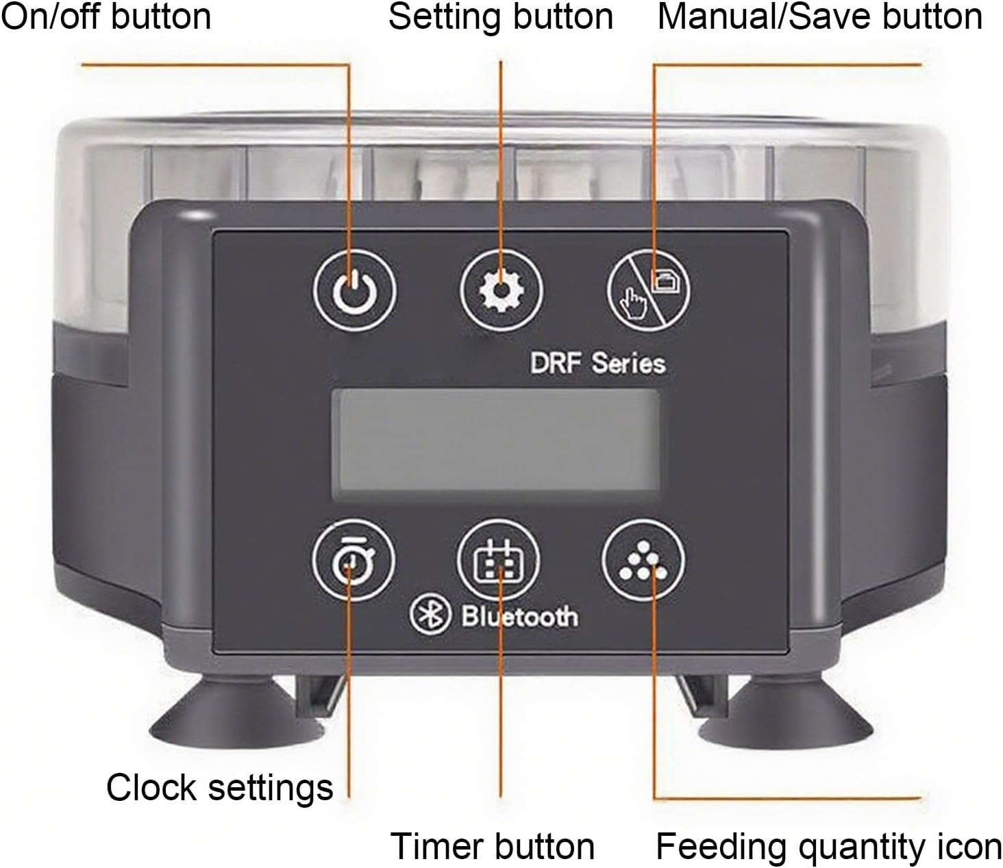 Fish Tank Feeder Automatic with 6-Level Adjustment | Automatic Shrimp Feeder | 140Ml Programmable Feeding Timer Tank Aquarium for Desktop Office Home Axolotl Frog Shrimp image number 4