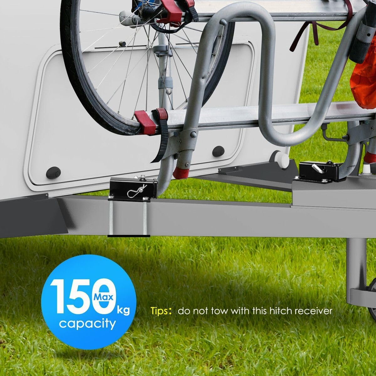 Hitch Receiver Adapter Trailer Universal Mount Reducer Caravan Bike Rack Cargo Carrier Removable Heavy Duty 150Kg image number 6