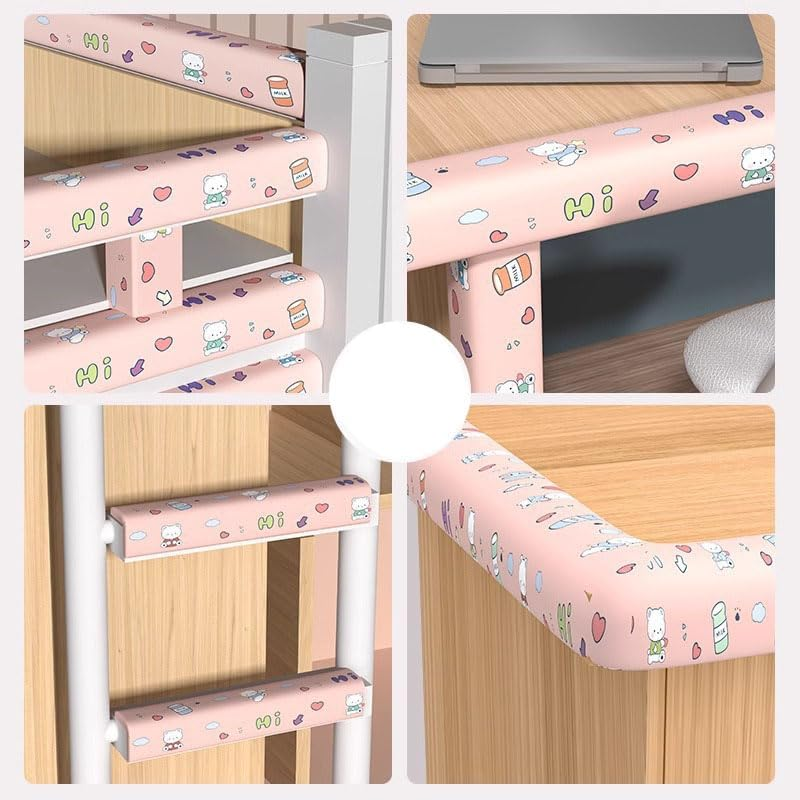 Baby-Proof Edge Protector with High-Density Foam, Shock-Absorbent Corner Guards, Strong Adhesive, Safe for Kids and Furniture, Cartoon Pattern Design 2M.