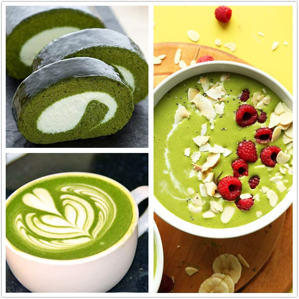 Japanese White Mulberry Leaf Matcha Style Powder - Green Superfood - Caffeine Free - Natural Green Coloring 100G Bag image number 4