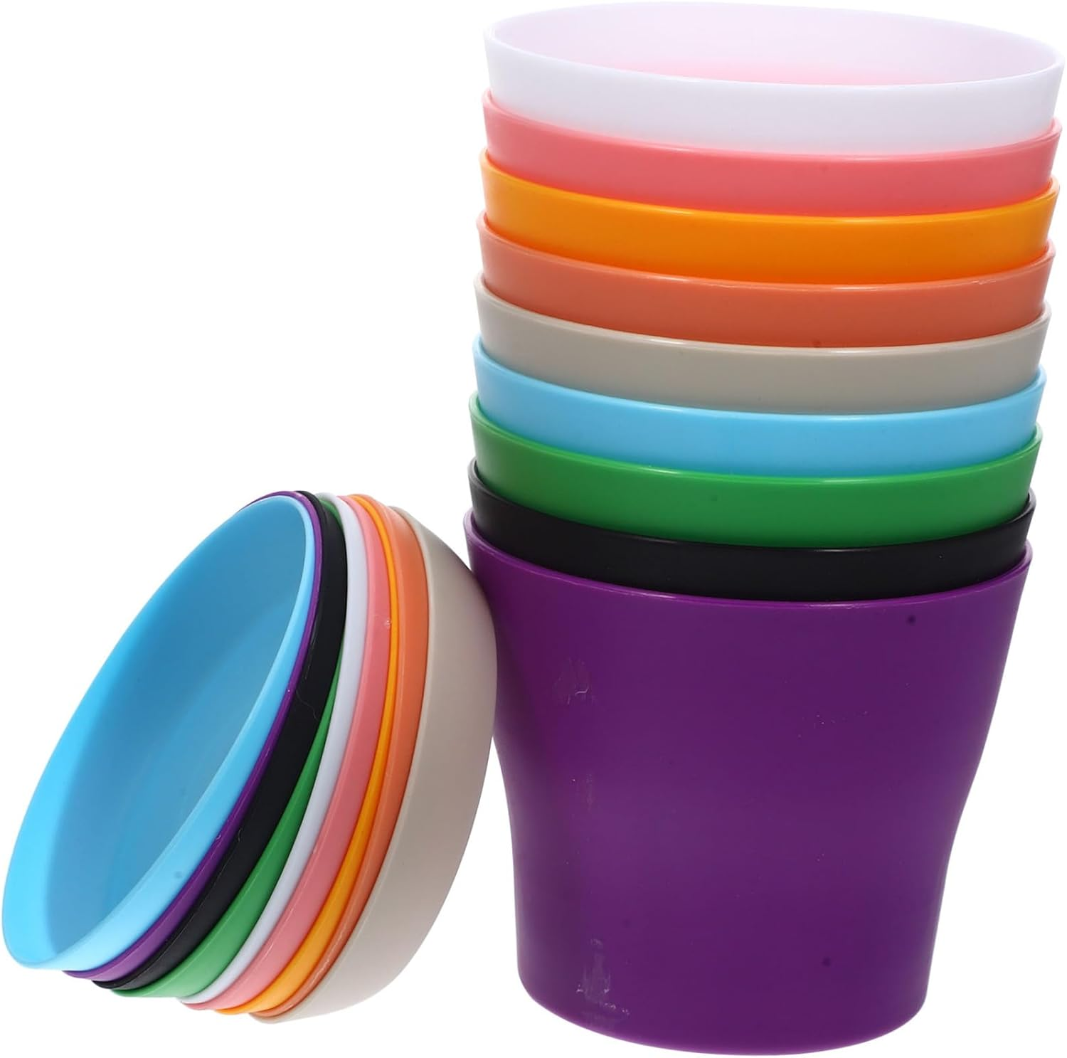 Kisangel 18Sets Plastic Flower Pots for Planting Containers Breathable Nursery Garden Flowerpot Small Planter Pots Saucers for Outdoor Use image number 6