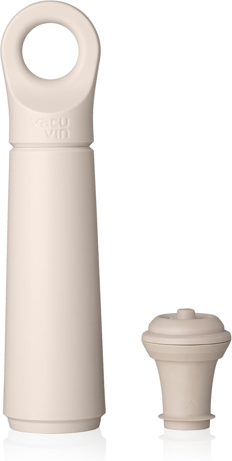 Vacu Vin Loop Wine Pump - Designed and Made in the Netherlands - Vacuum Wine Stopper Keeps Your Wine Fresh for up to 10 Days - Reusable - 1 Pump, 1 Stopper, Sand - Earth image number 4