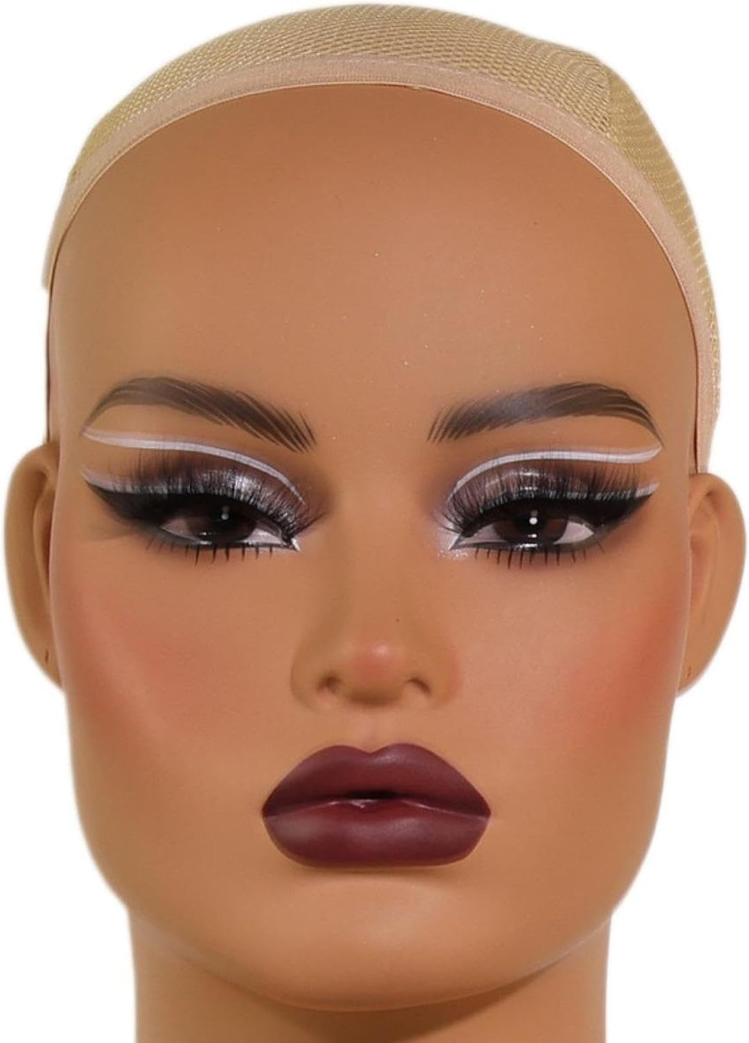 Eigell Realistic Female Mannequin Head with Shoulder Wig Head Display Manikin Head Bust for Wig,Makeup,Beauty Accessories image number 4