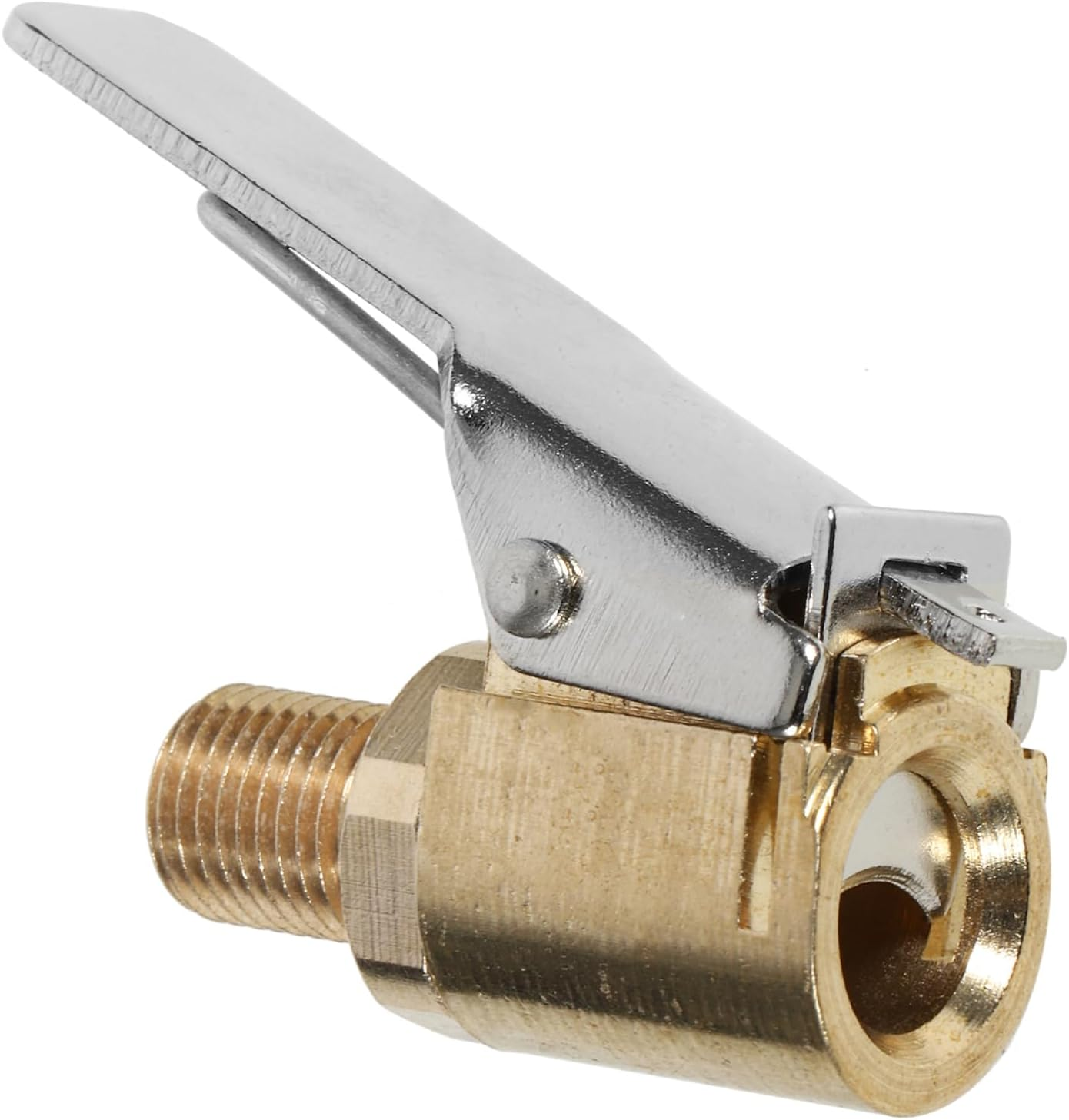 TOGEVAL Car Valve Adapter Air Pump Thread Nozzle Quick Connector for Car and Motorcycle Tyre Inflator with Clip-On Air Chuck Compatible with Auto Tire Wheels image number 1