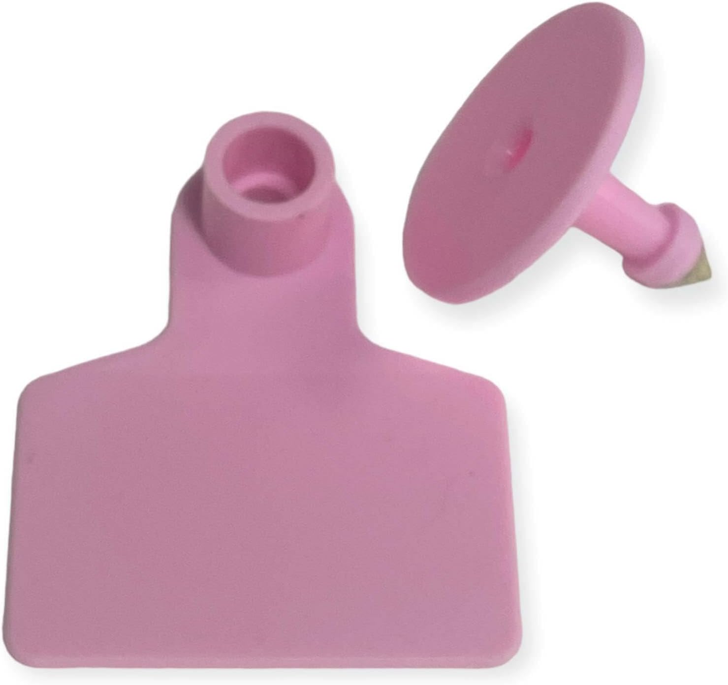 100X Cattle Ear Tags 5X4Cm Set - Small Pink Blank Sheep Pig Livestock Label