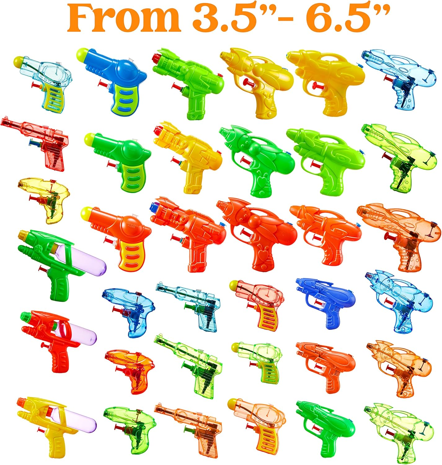 Sloosh 36 Packs Water Gun Toys, Assorted Colors Mini Water Blasters for Pool Play, Party and Outdoor Fun for Boys & Girls image number 3