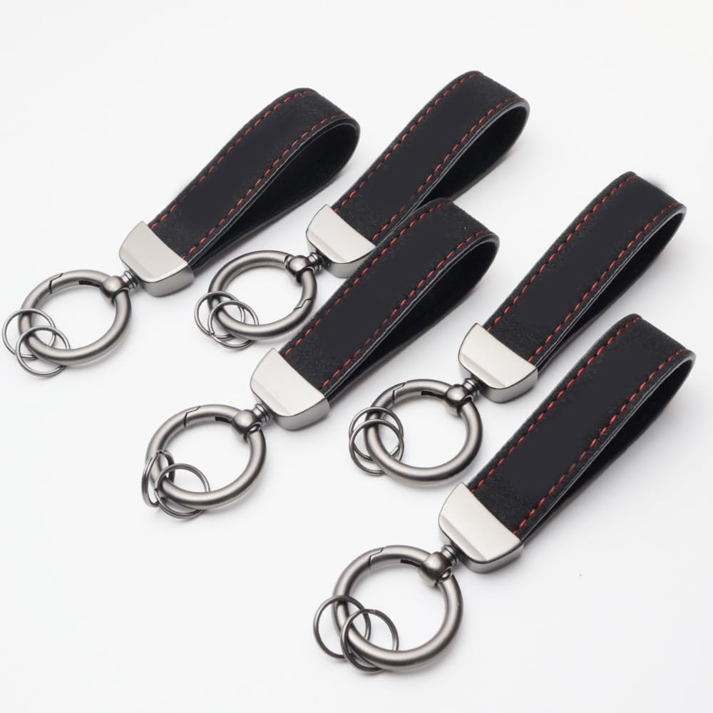 Leather Car Keychain,Creative Personality Leather Car Keychain,Car Accessories Universal Keychain for Men and Women image number 1