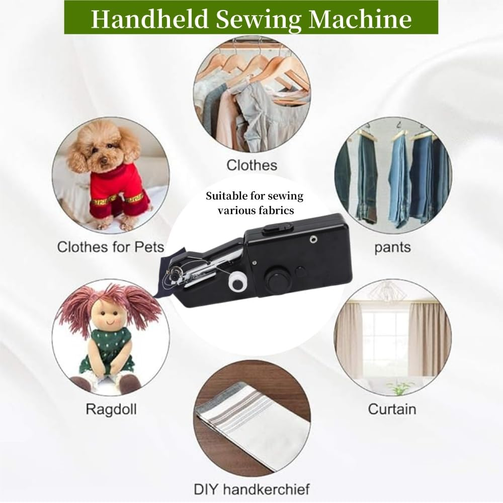 Handheld Sewing Machine, Sewing Machine for Beginners, Portable Sewing Machine,Electric Sewing Machine,Two Power Supply Methods,Home Essentials Tool Kit for Clothing Repair,Crafts,Creative Assistant image number 6