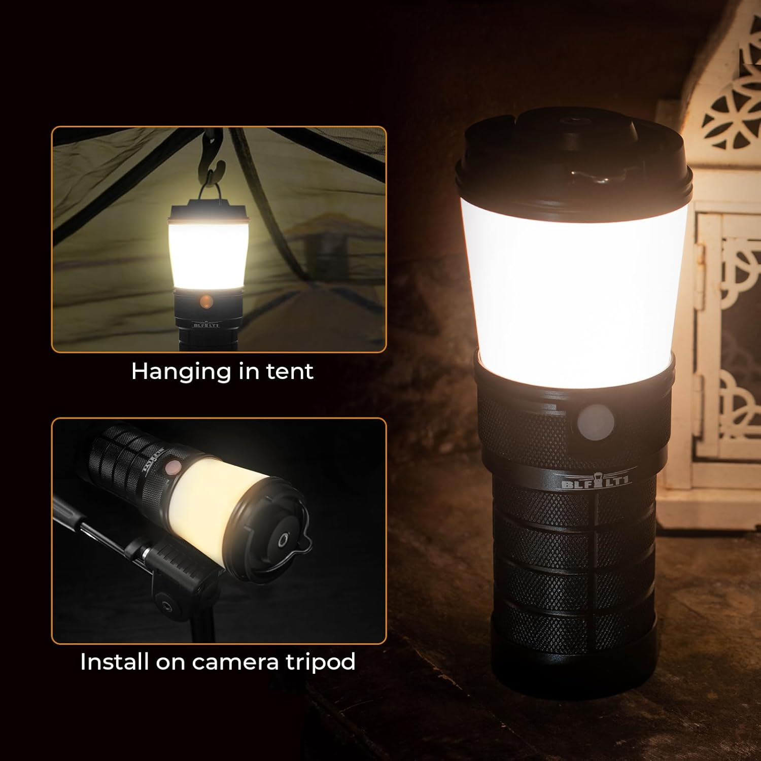 Sofirn New BLF LT1 Lantern, Rechargeable Camping Lantern, 8X LED Powerful, Multiple Function, USB-C Charging Port, 24 Hours Runtime in Medium Mode, Handhold Torch for Camping, Hiking, Fishing image number 4
