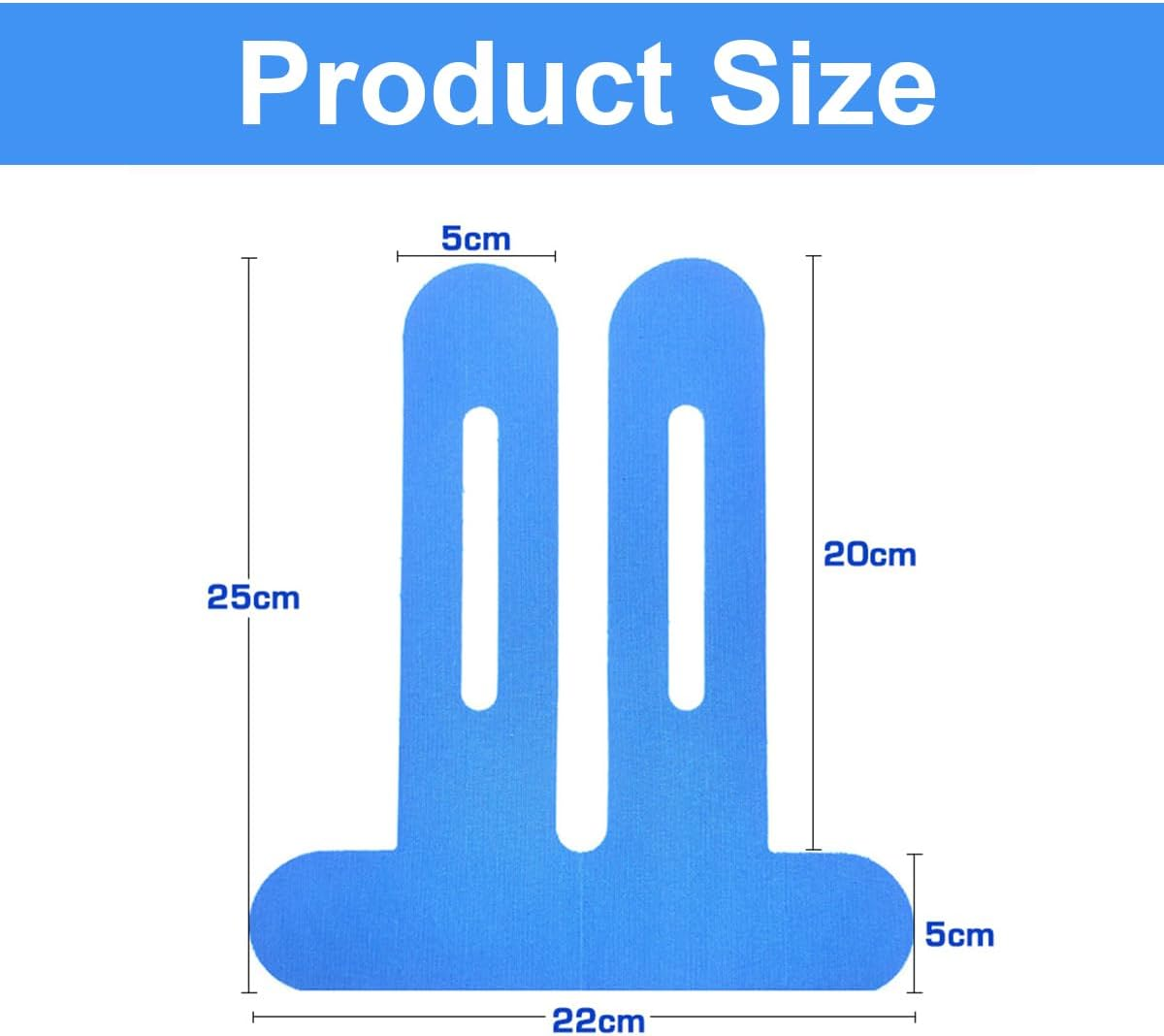 20Pcs Kinesiology Tape for Knee, Upgraded Precut Elastic Sports Tape, Knee Pain Relief Athletic Tape, Waterproof & Elastic, Breathable Hypoallergenic Latex-Free Tape（Blue） image number 1