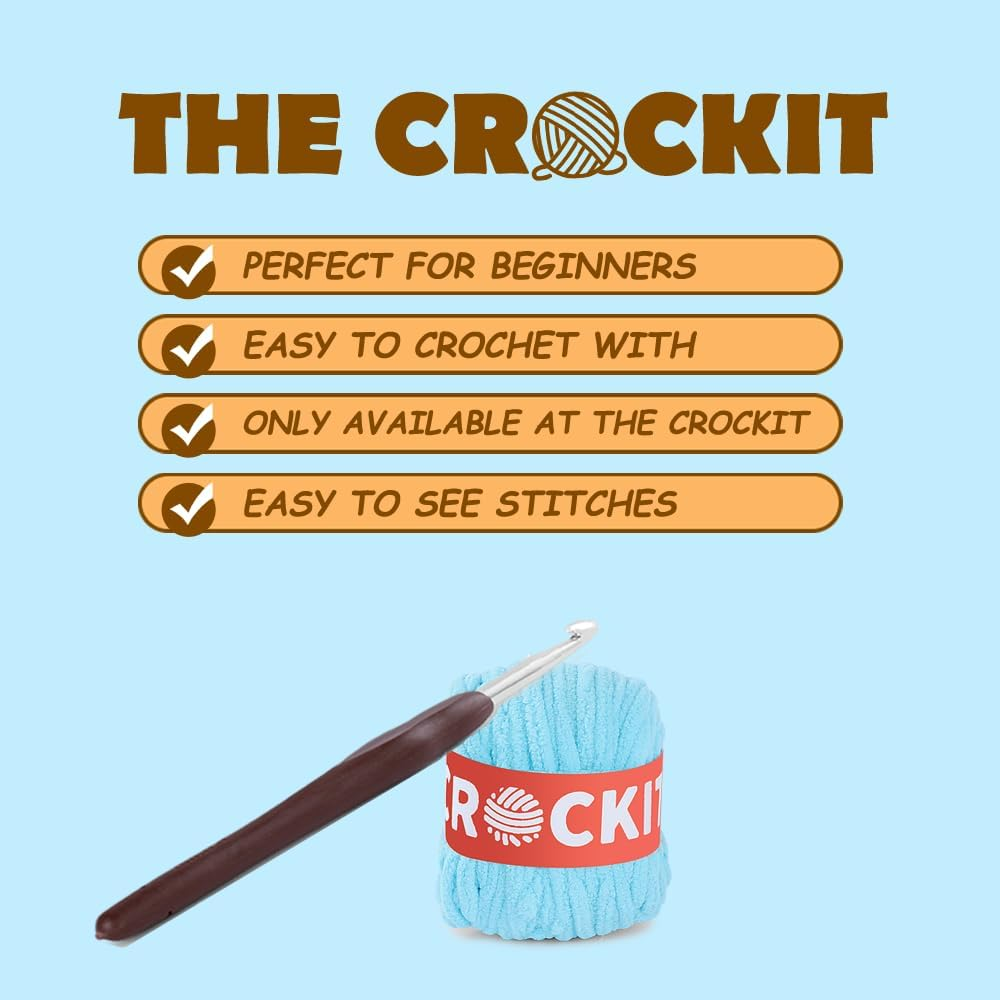 Crochet Kit for Beginners, Beginner Crochet Kit for Adults Kids, DIY Knitting Animal Kit, Amigurumi Crochet Starter Kit with Step-By-Step Video Tutorials（Whale） image number 1