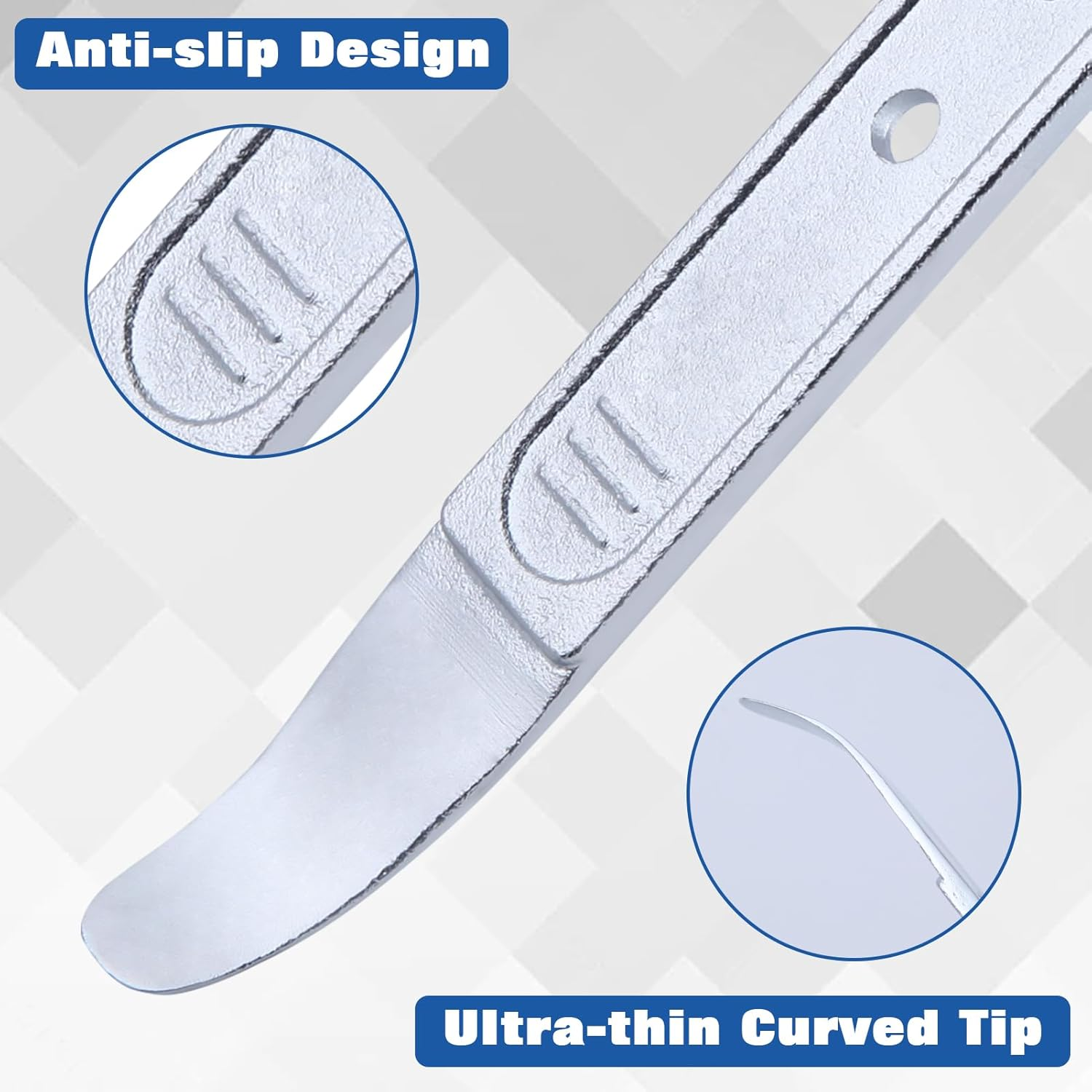 4140 Pry Tool Pocket Pry Bar Car Trim Removal Tool Automotive Interior and Exterior Panel Removal Tool for Vehicle Door Panel, Audio Radio Panel, Dashboard Repair Upholstery Tool