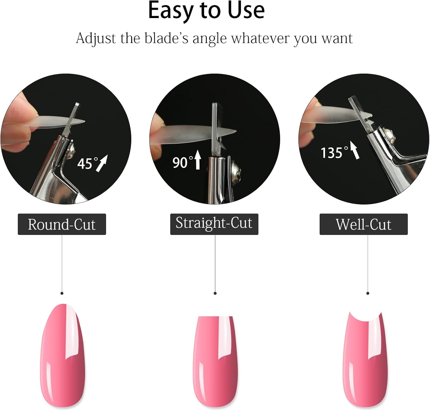 C12Rtive Acrylic Nail Clipper with Magnets,Nail Clippers Acrylic Nail Cutter,Nail Cutter for Nail Tips with 10PCS Sizer Magnets,Manicure Tool for Salon or Home Nail Art(Blue) - Blue image number 3