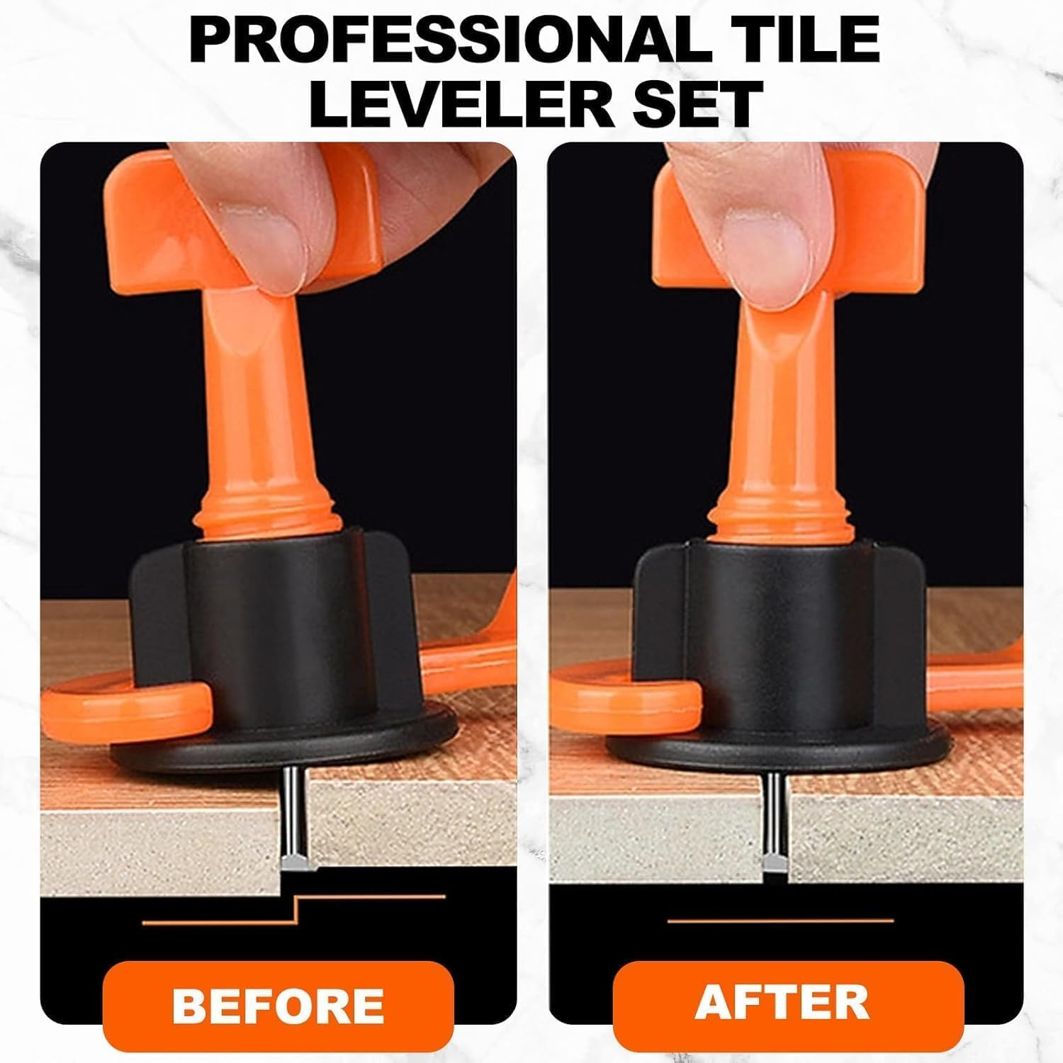 Walquicks 50Pcs Reusable Tile Leveler Spacers Kit with Special Wrench, Tile Leveling System for Floors and Walls - DIY Tiling Installation Tool for Building & Renovation image number 6