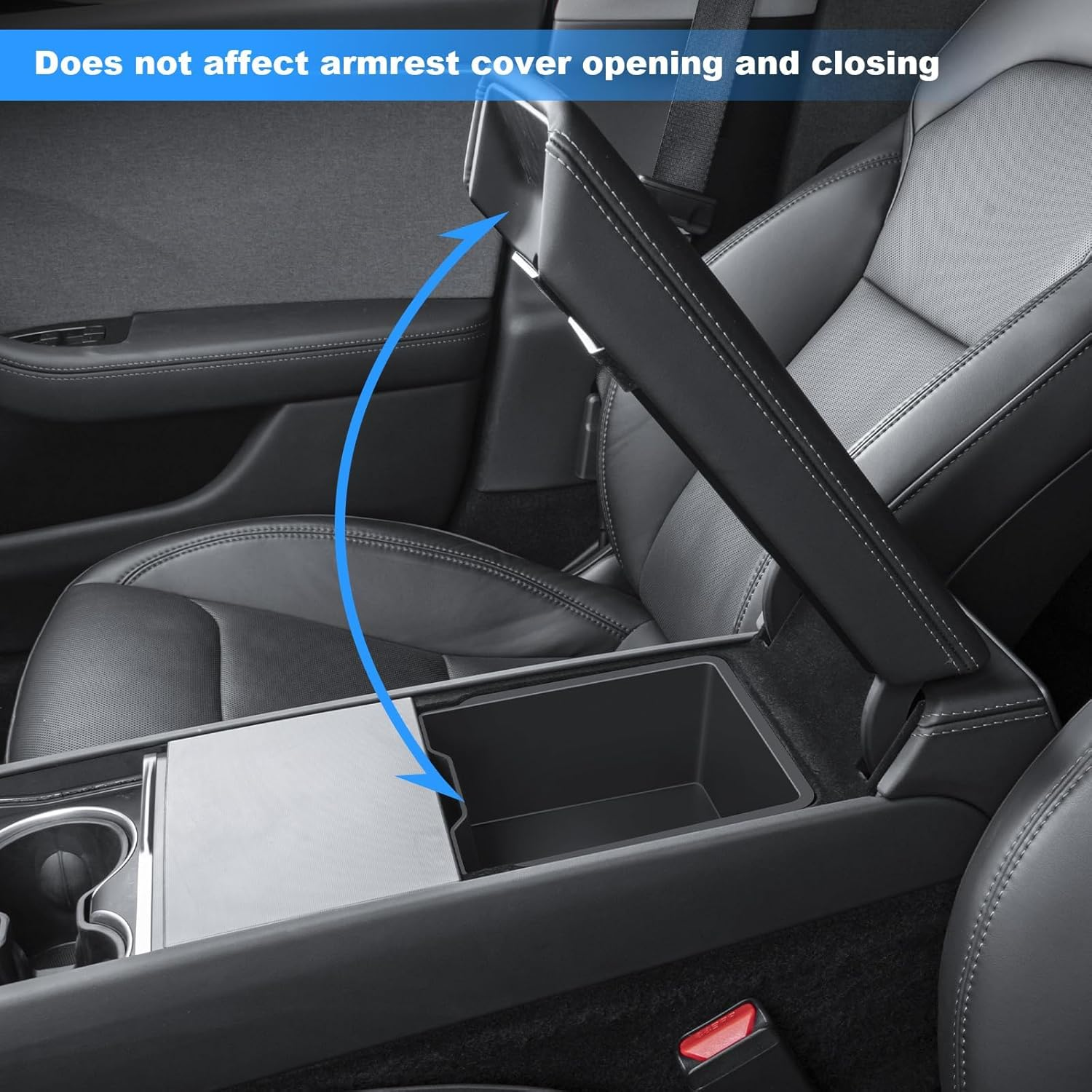 4PCS Center Console Organizer Tray Compatible with 2026 Tesla Model Y Juniper Accessories Cup Holder Armrest Hidden Storage Box for New Model Y 2025-2026 & Model 3 2024-2025 Highland