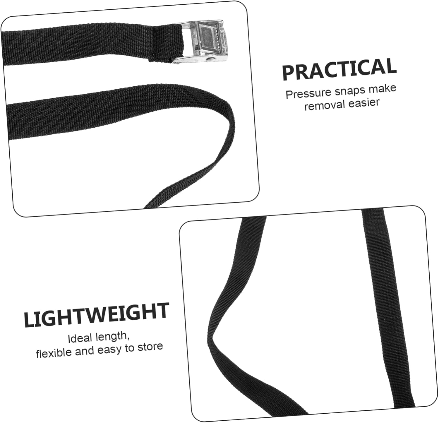 OSOLADY Surfboard Straps Luggage Packing Strap Heavy Duty Buckle 2Pcs Travel Suitcase Fixing Belt for Outdoor Gear