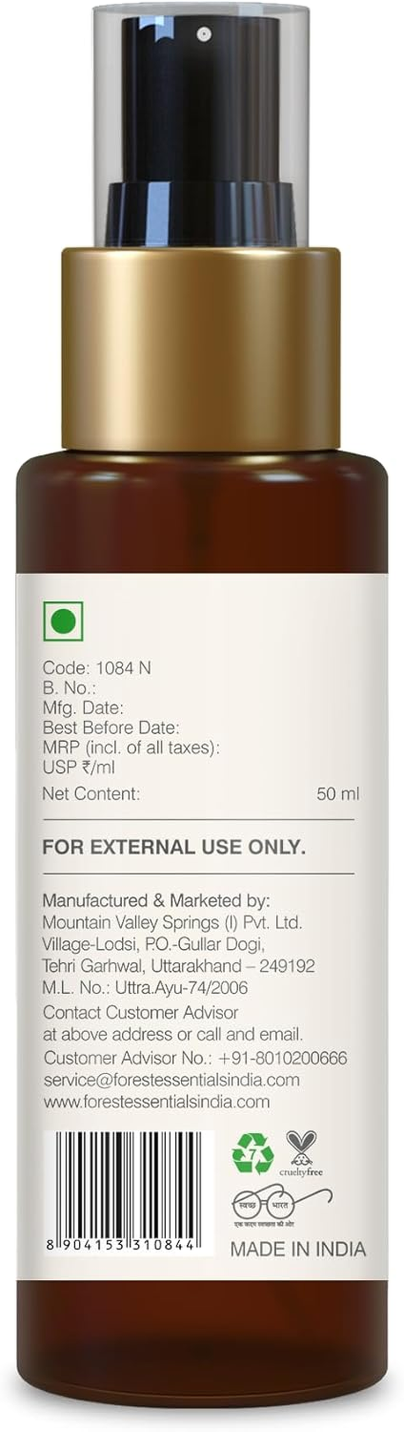 Forest Essentials Body Mist Sandalwood & Vetiver|Hydrates & Scents the Skin|Body Spray for Men and Women image number 1