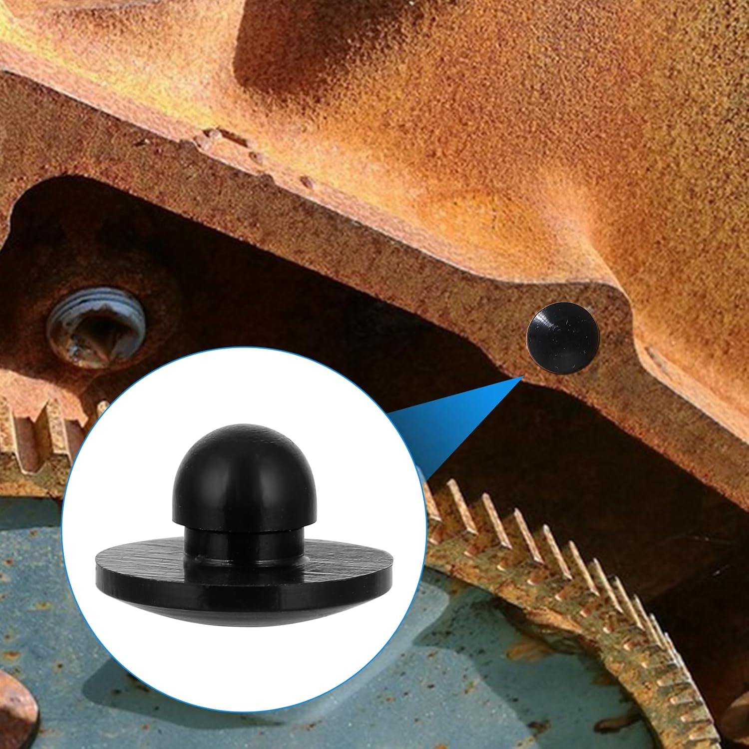 10Pc Silicone round Snap-In Locking Furniture Hole Plugs - 5Mm Rubber Plugs for Screw & License Plate Holes image number 1