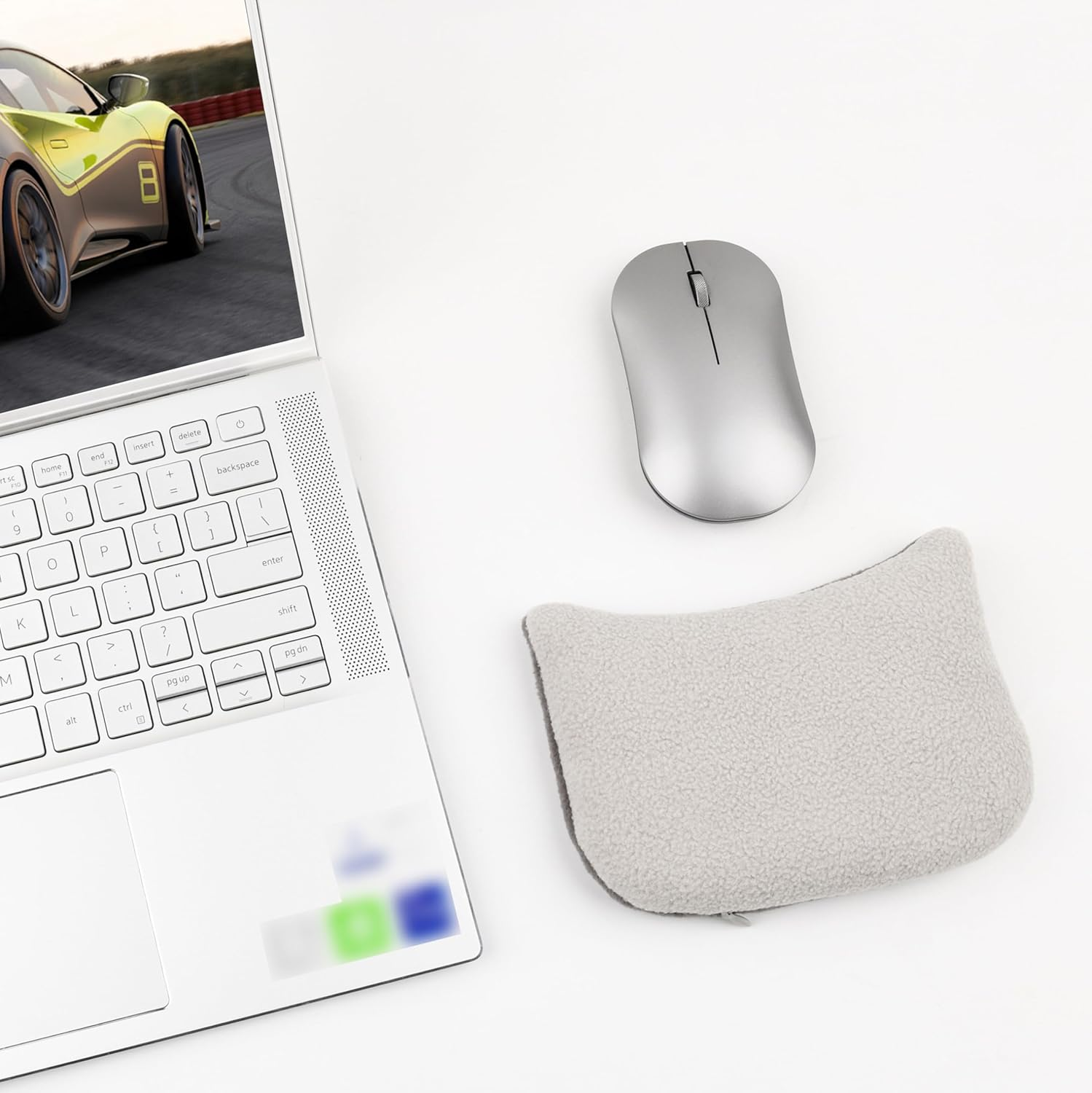 Large Mouse Wrist Rest Bean Bag, Ergonomic Mouse Support Pad Filled Ergo Beads for Computer, Laptop, PC Gaming (Gray) image number 1