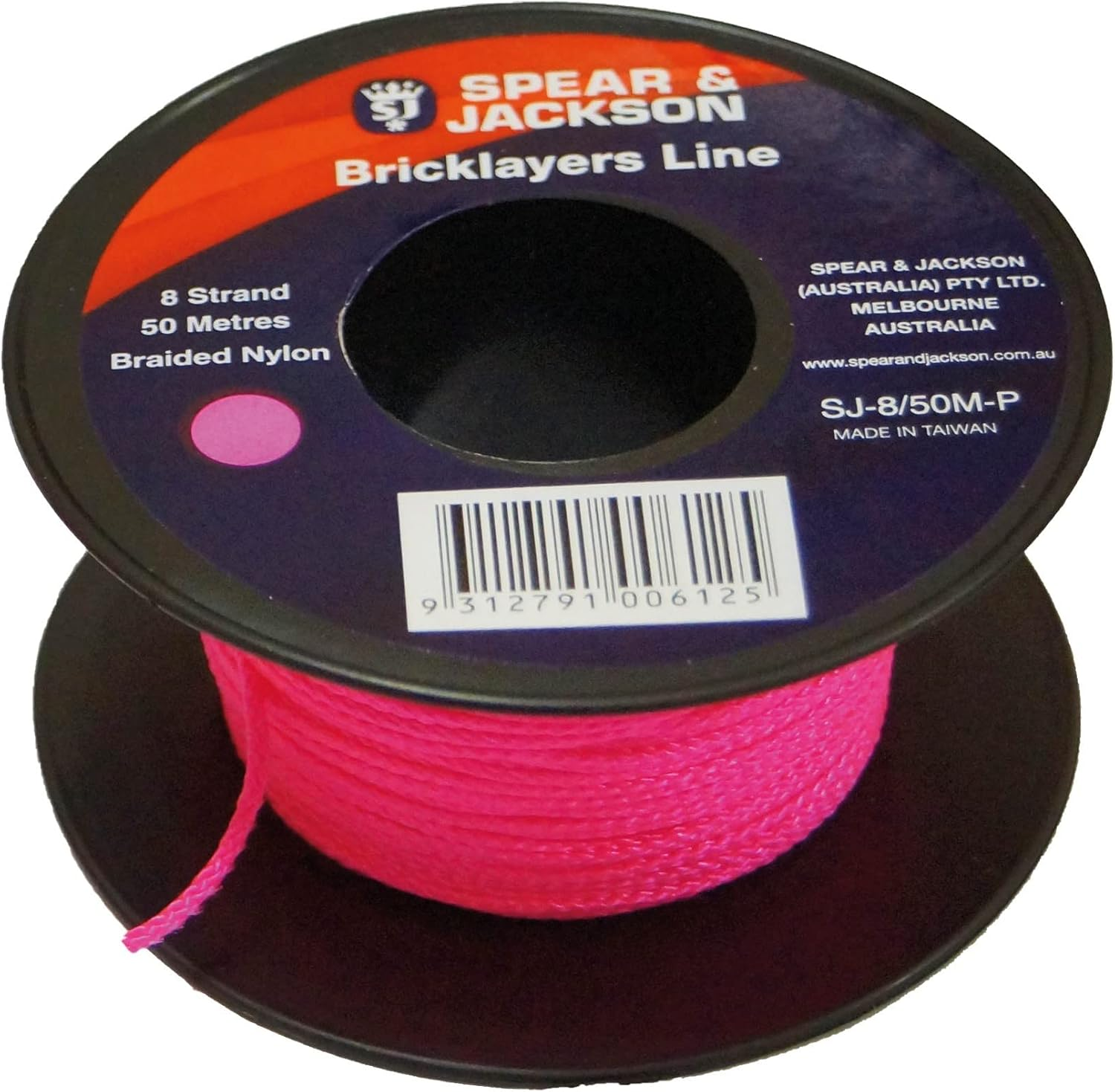 Spear & Jackson Nylon Bricklayers Line, 50 Meter Length, Fluorocent Pink