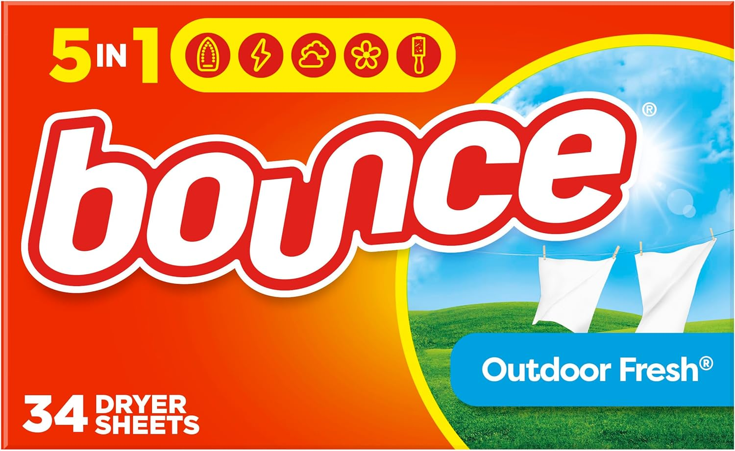 Bounce Fabric Softener Dryer Sheets, Outdoor Fresh Scent, 34 Count image number 2