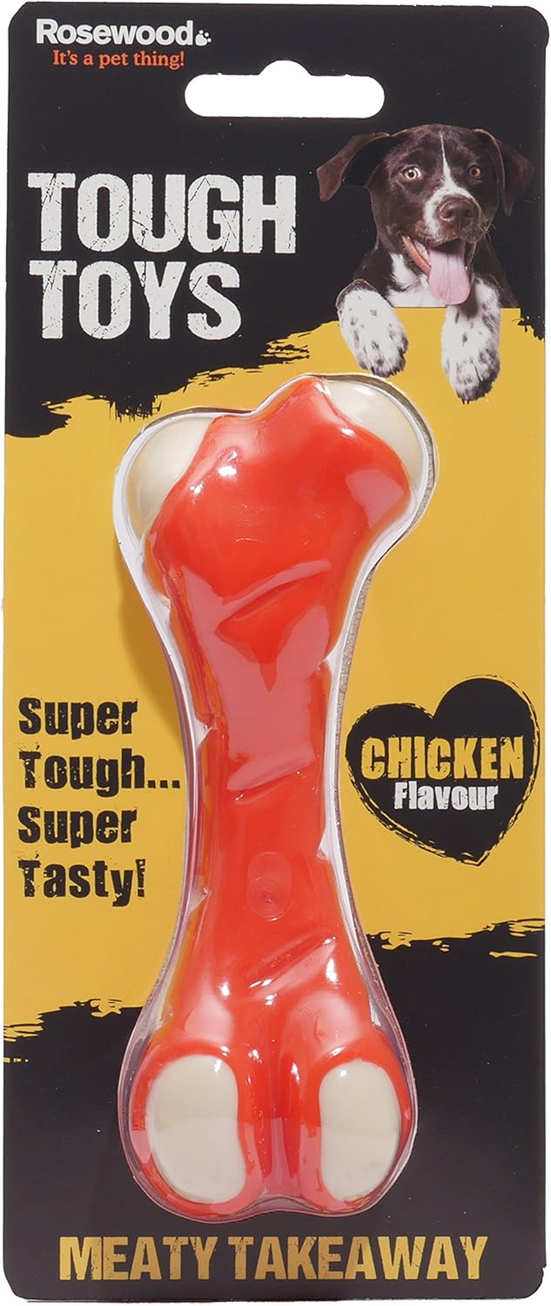Rosewood Tough Toys Meaty Chicken Takeaway Bone Dog Toy, Small image number 5