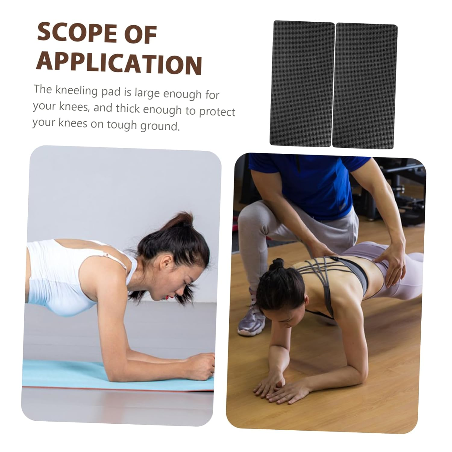 Gogogmee 2Pcs Garden Kneeling Pads Soft Eva Knee Mats for Gardening and Exercise, Mini Portable Knee Cushions Black, Comfortable Protective Kneelers for Outdoor Work and Yoga image number 5