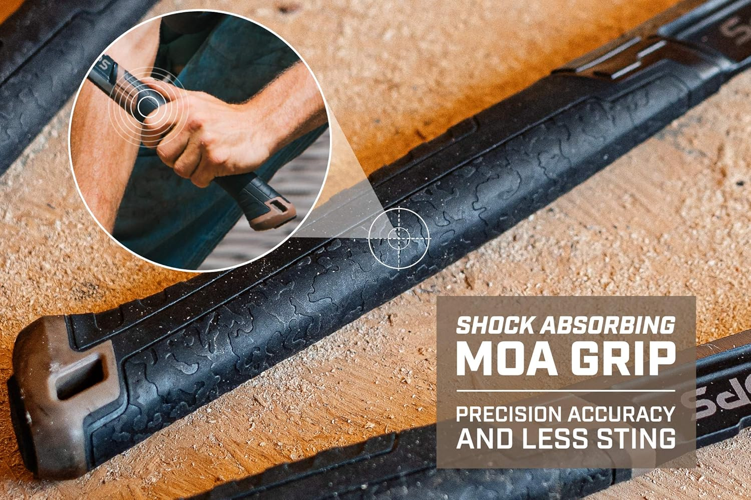 Spec Ops - SPEC-M20SF-S Tools Nailing Hammer, 20 Oz, Rip Claw, Smooth Face, Soft Mallet Face, Shock-Absorbing Grip, 3% Donated to Veterans Black/Tan image number 3